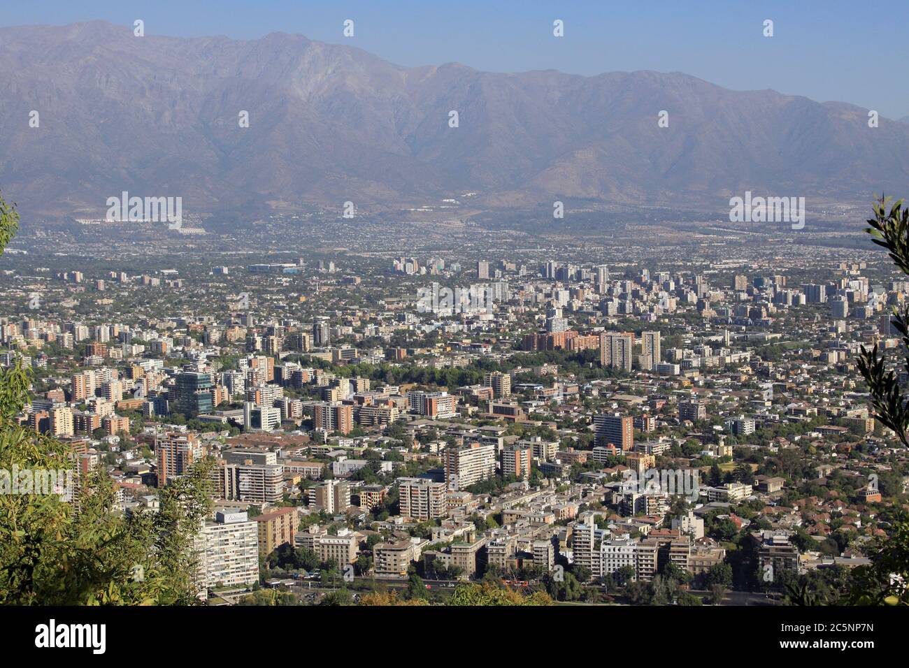 Views from the top of Santa Lucia hill, Santiago, Chile Stock Photo Alamy