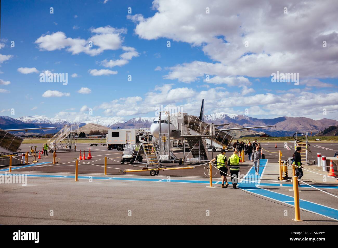 Queenstown Airport in New Zealand Stock Photo - Alamy