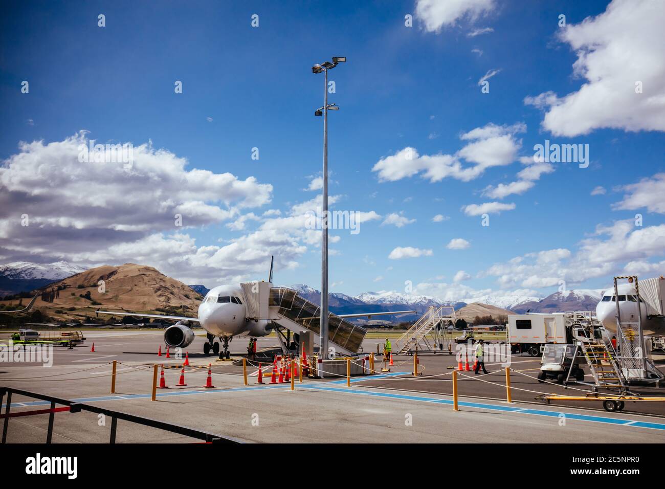 Queenstown Airport in New Zealand Stock Photo - Alamy