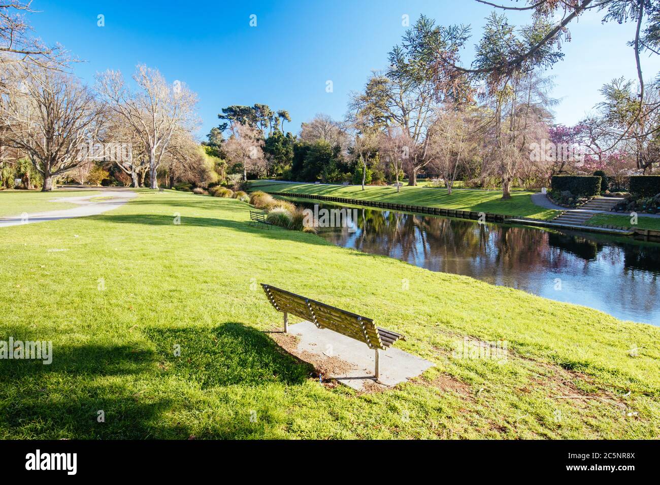 Christchurch Botanic Gardens in New Zealand Stock Photo