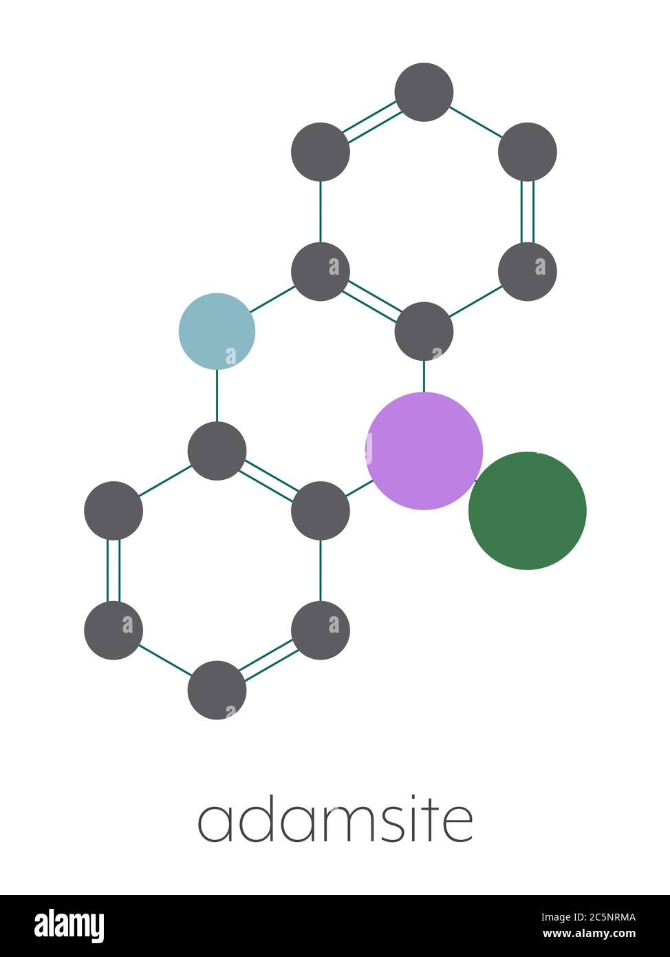Adamsite or DM riot control agent. Stylized skeletal formula (chemical ...