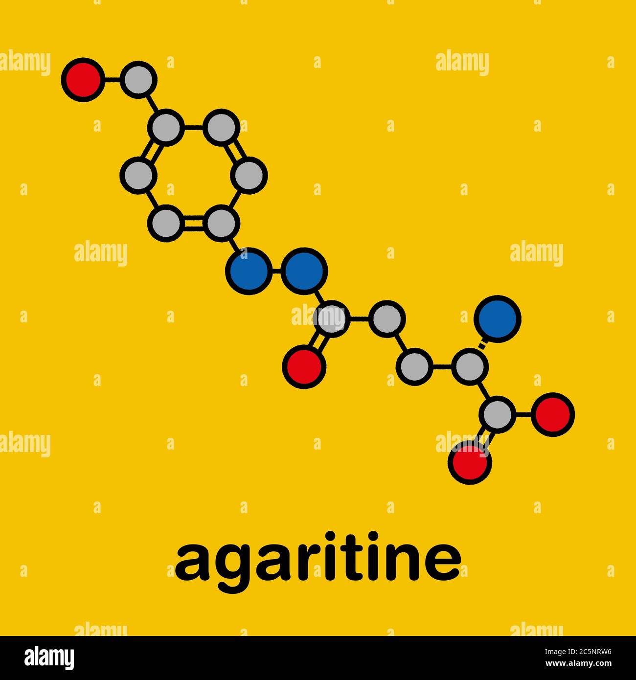 Agaritine mushroom toxin molecule. Stylized skeletal formula (chemical