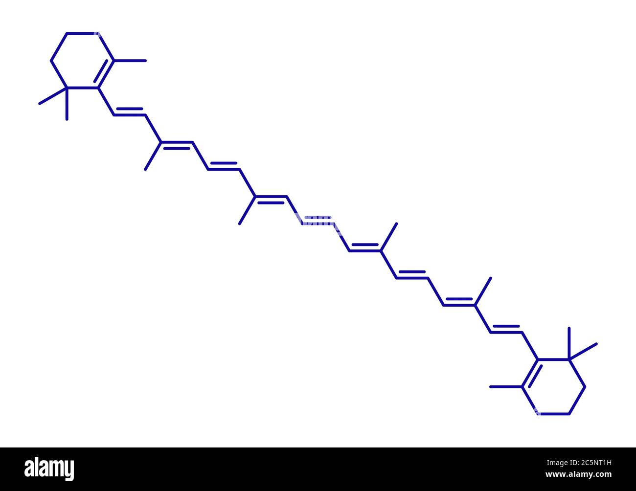Betacarotene pigment molecule. Skeletal formula Stock Photo Alamy