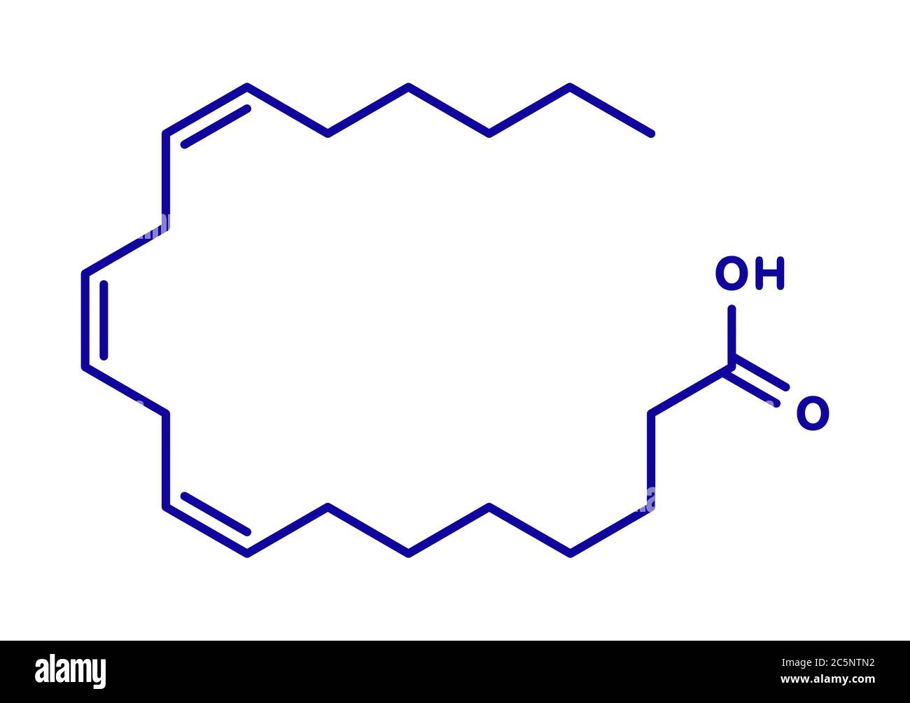Dihomo?linolenic acid (DGLA) fatty acid molecule. Omega 6fatty acid