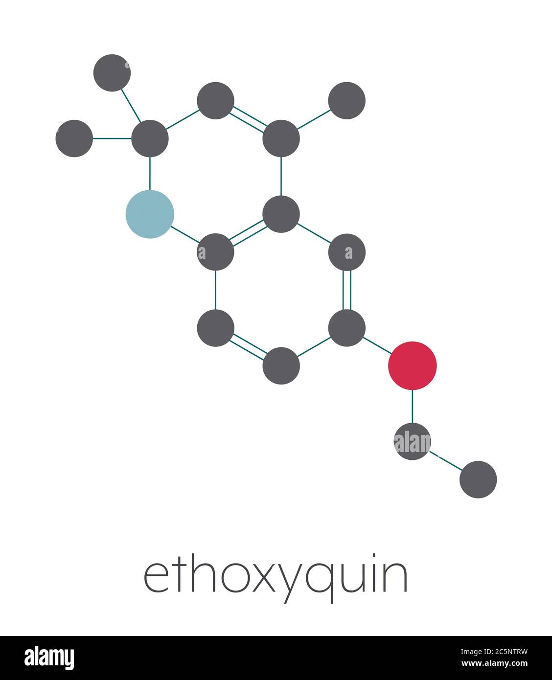 Ethoxyquin antioxidant food preservative molecule. Also used to control