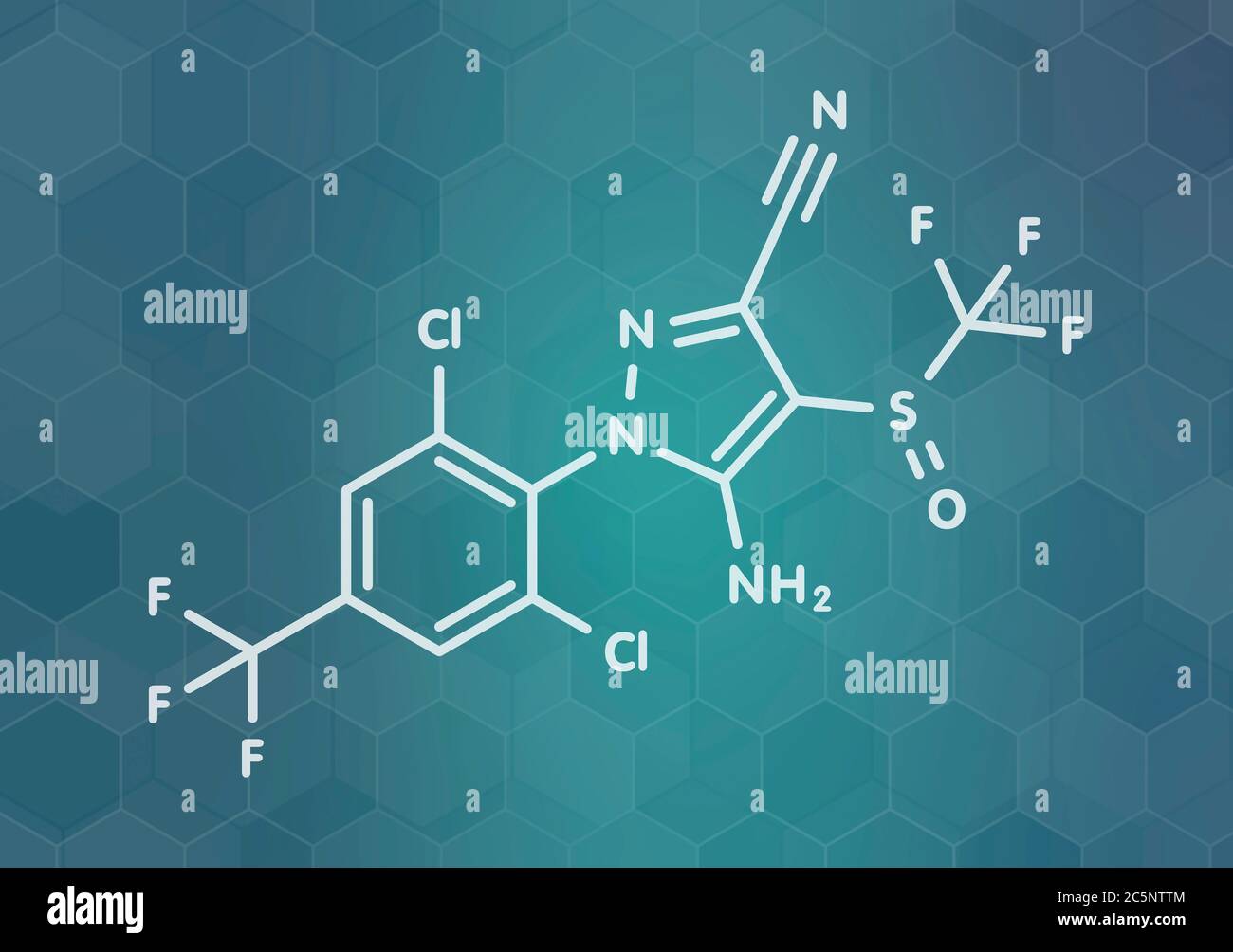 Fipronil insecticide molecule. Skeletal formula Stock Photo - Alamy
