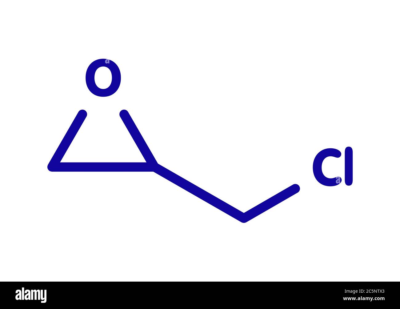 Epichlorohydrin (ECH) epoxy resin building block. Skeletal formula