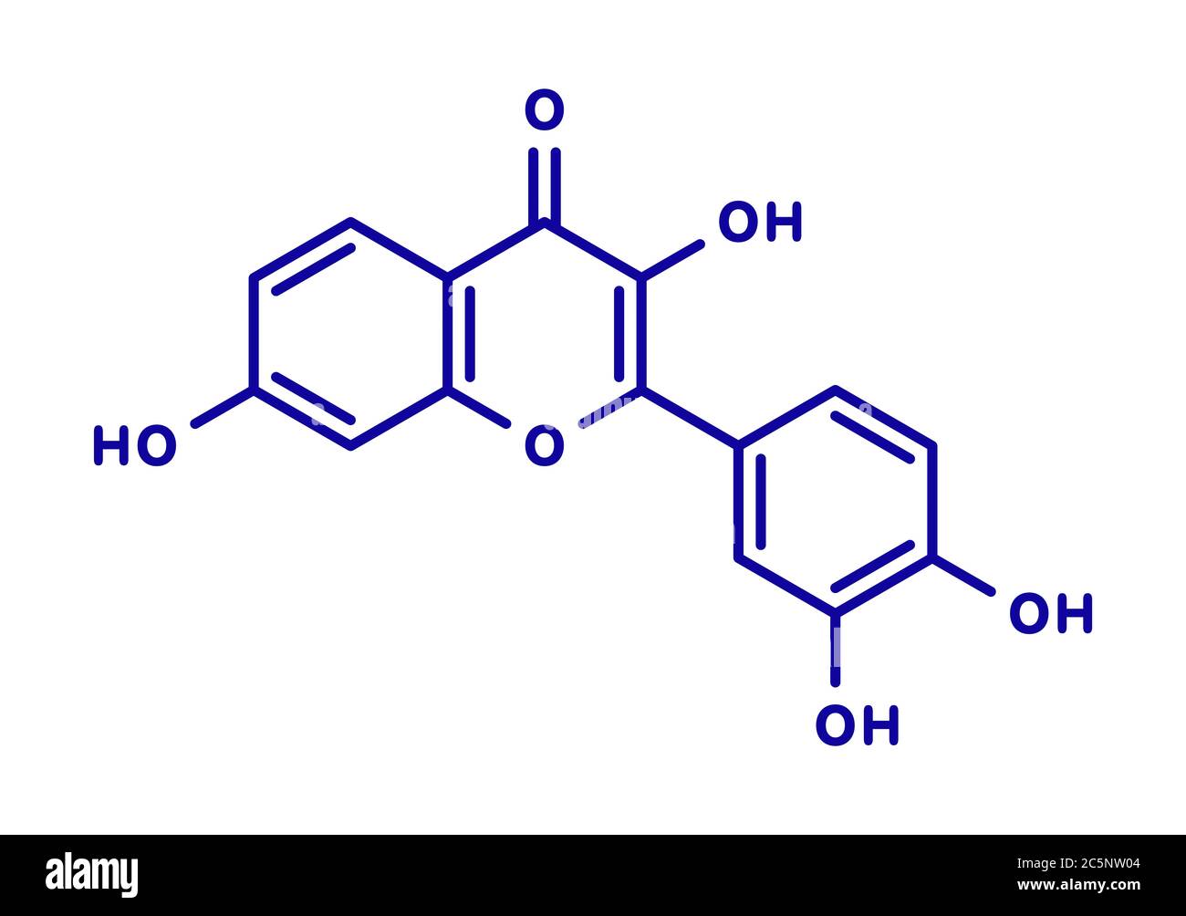 Fisetin plant polyphenol molecule. Skeletal formula Stock Photo Alamy