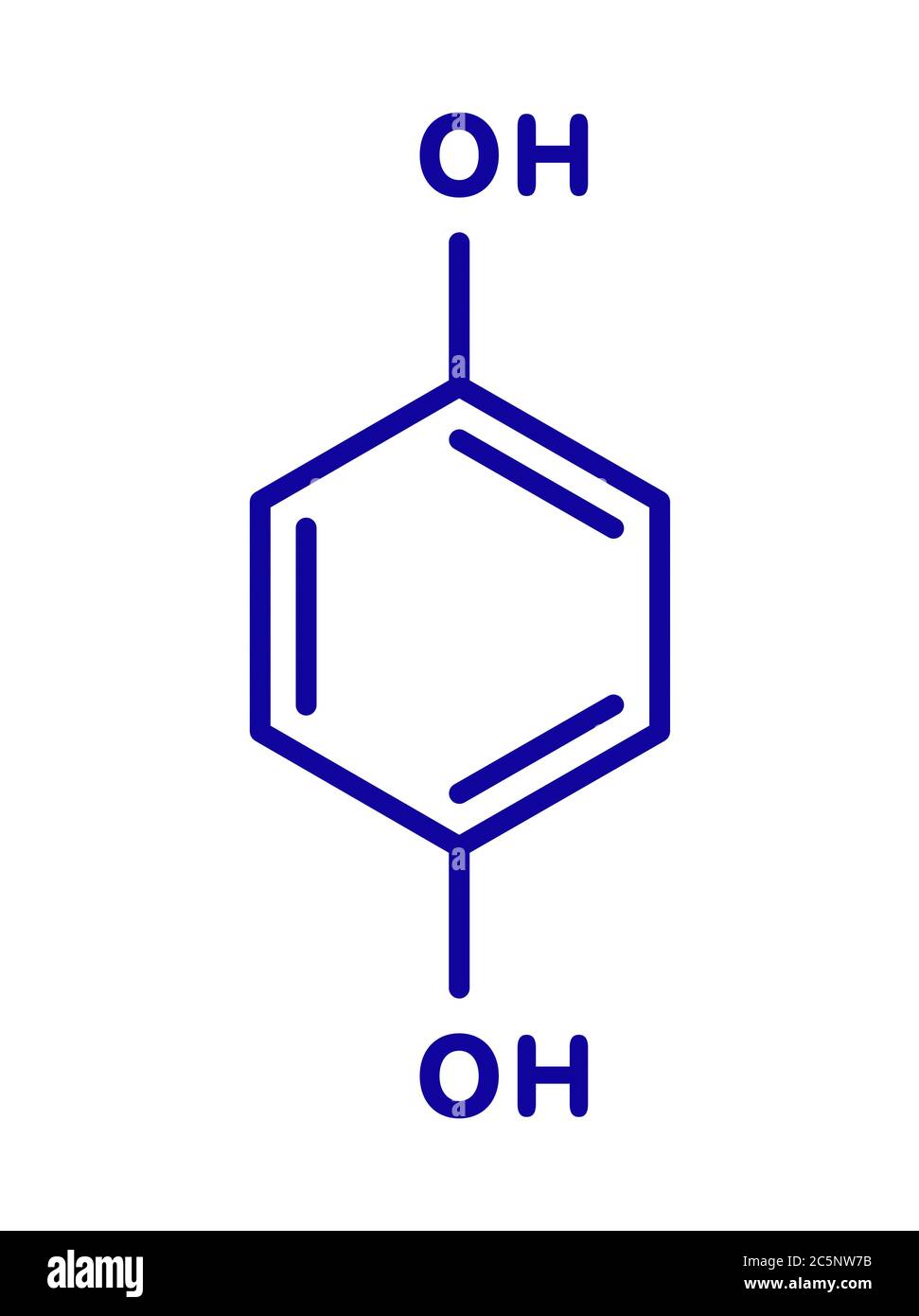 Hydroquinone reducing agent molecule. Used in development of