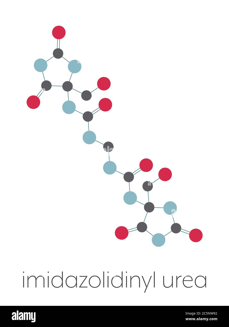 Imidazolidinyl urea antimicrobial preservative molecule (formaldehyde