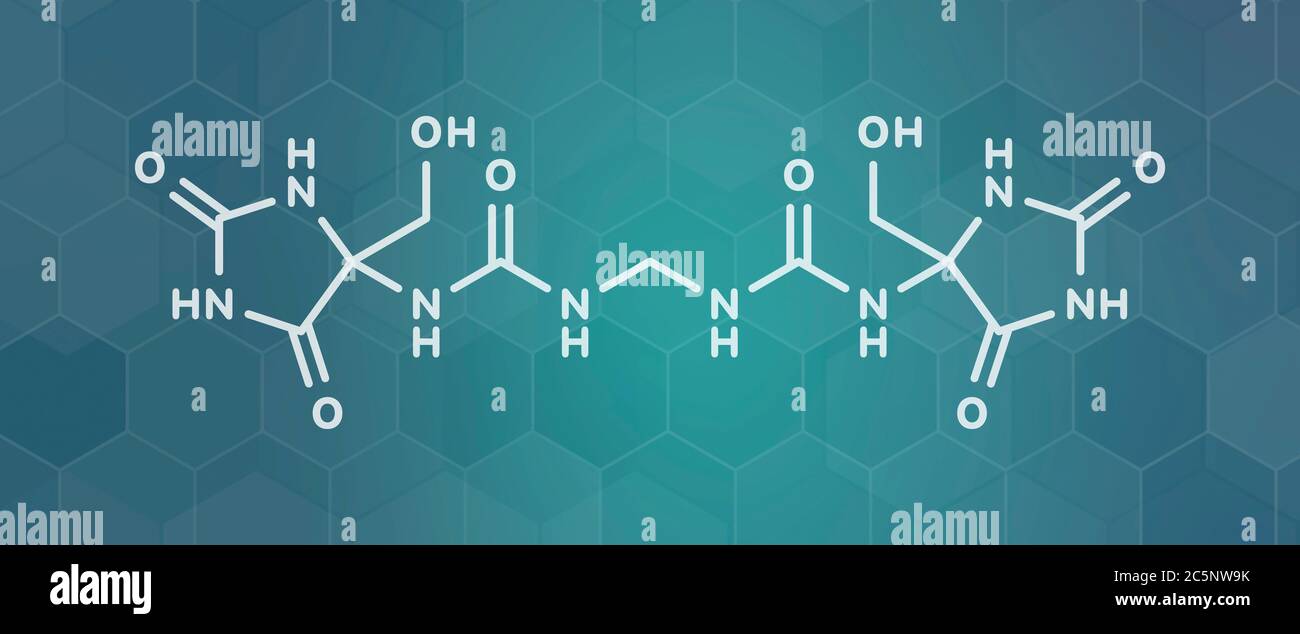 Imidazolidinyl urea antimicrobial preservative molecule (formaldehyde