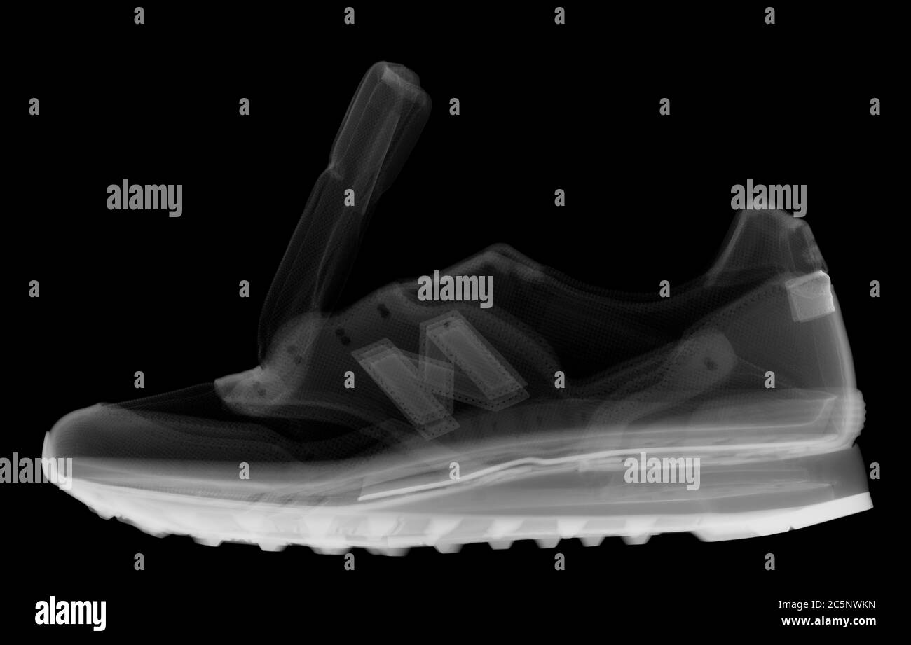 Running shoe, X-ray. Stock Photo