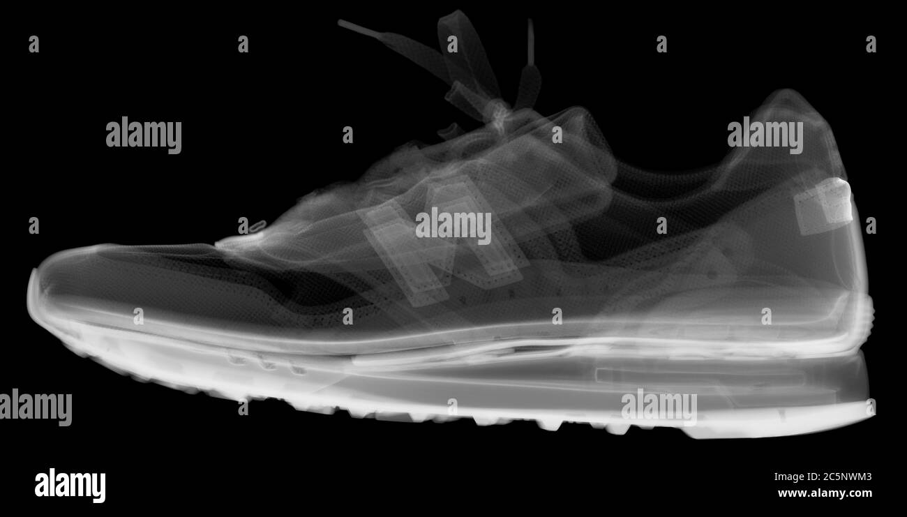 Running shoe, X-ray. Stock Photo