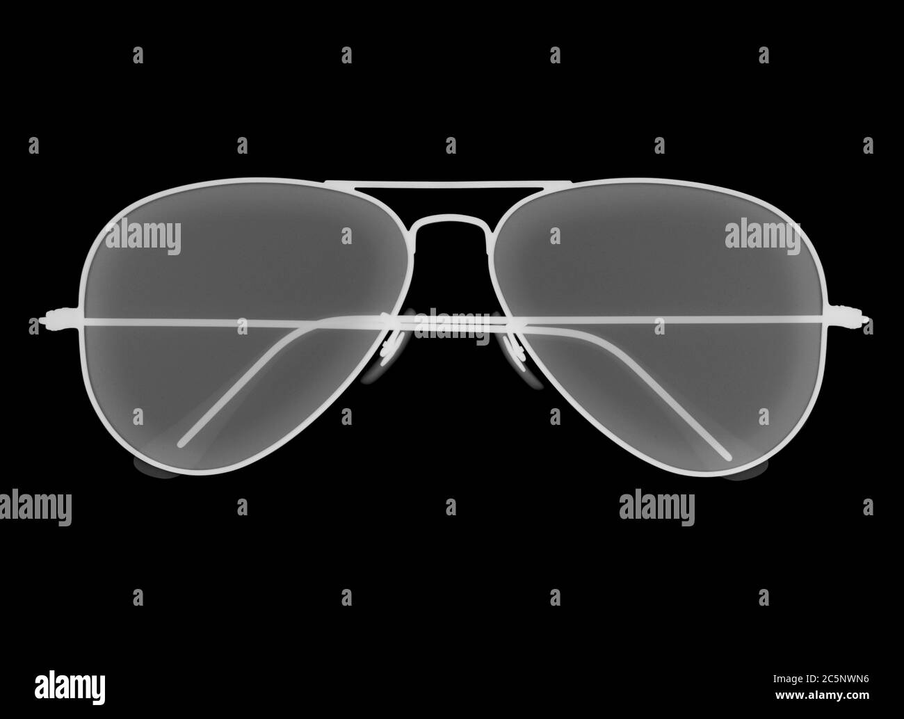 Sunglasses, X-ray. Stock Photo