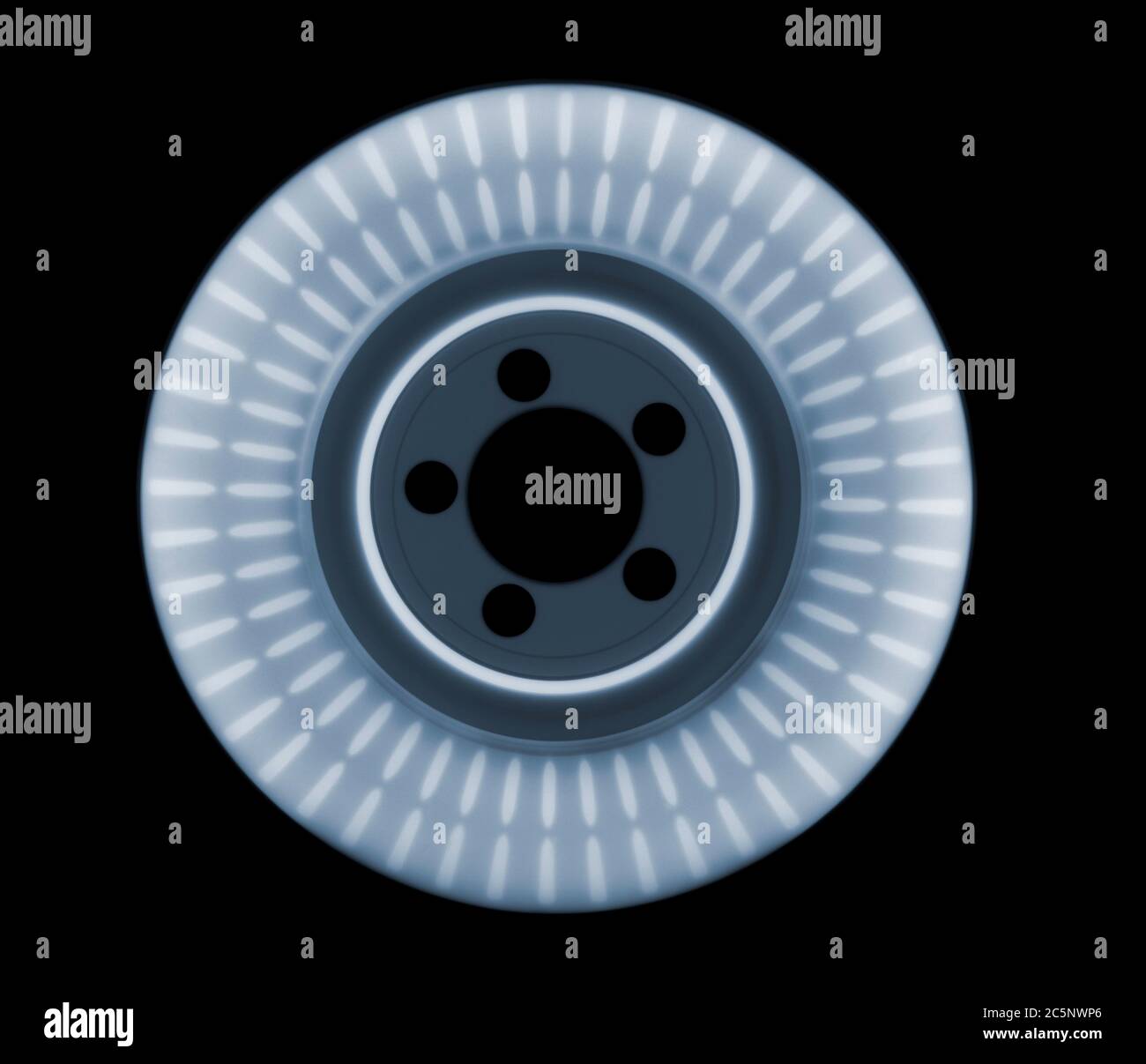 Brake disc, X-ray. Stock Photo