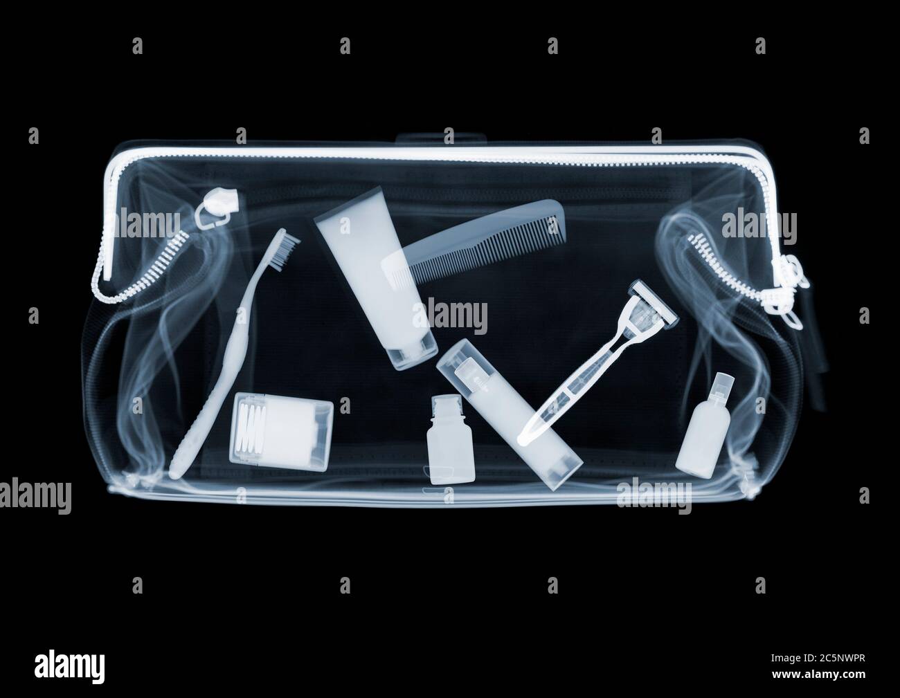 Makeup bag, Xray Stock Photo Alamy