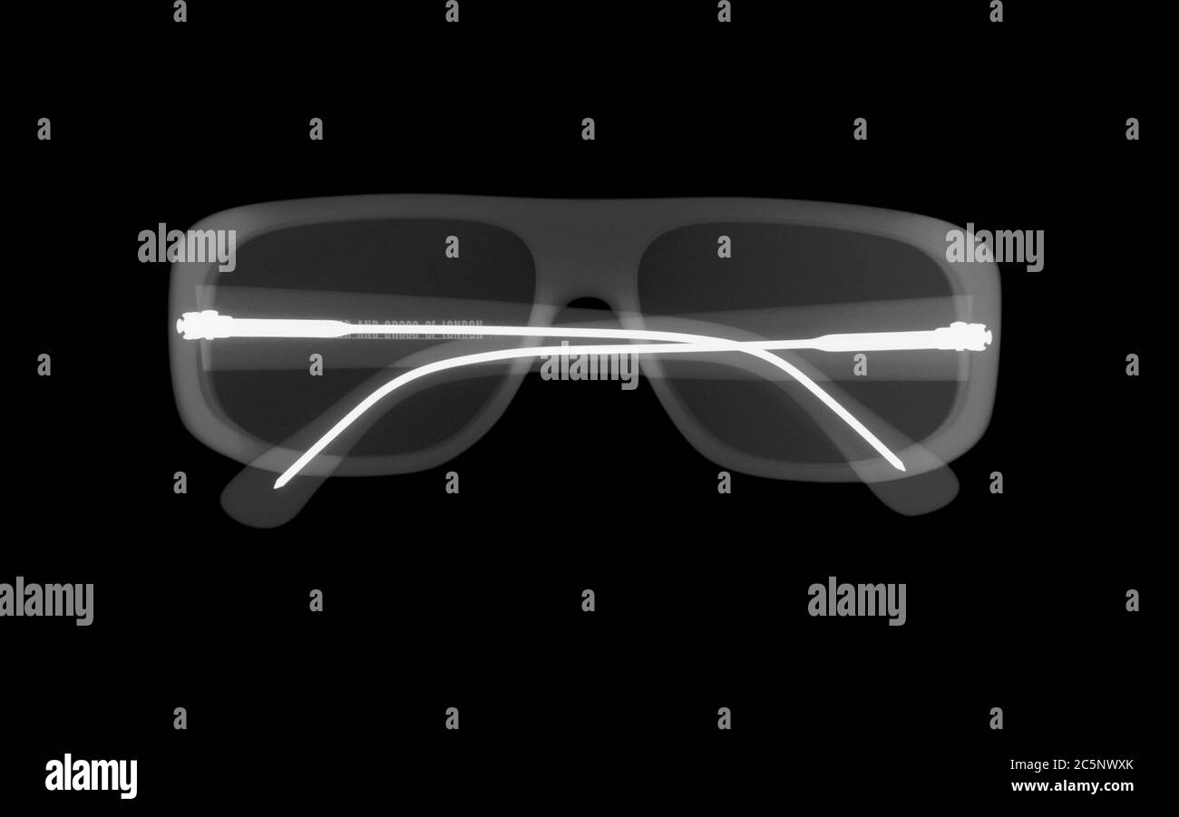 Sunglasses, X-ray. Stock Photo