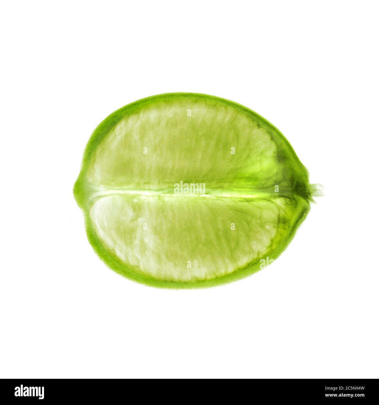 Lime, coloured X-ray. Stock Photo