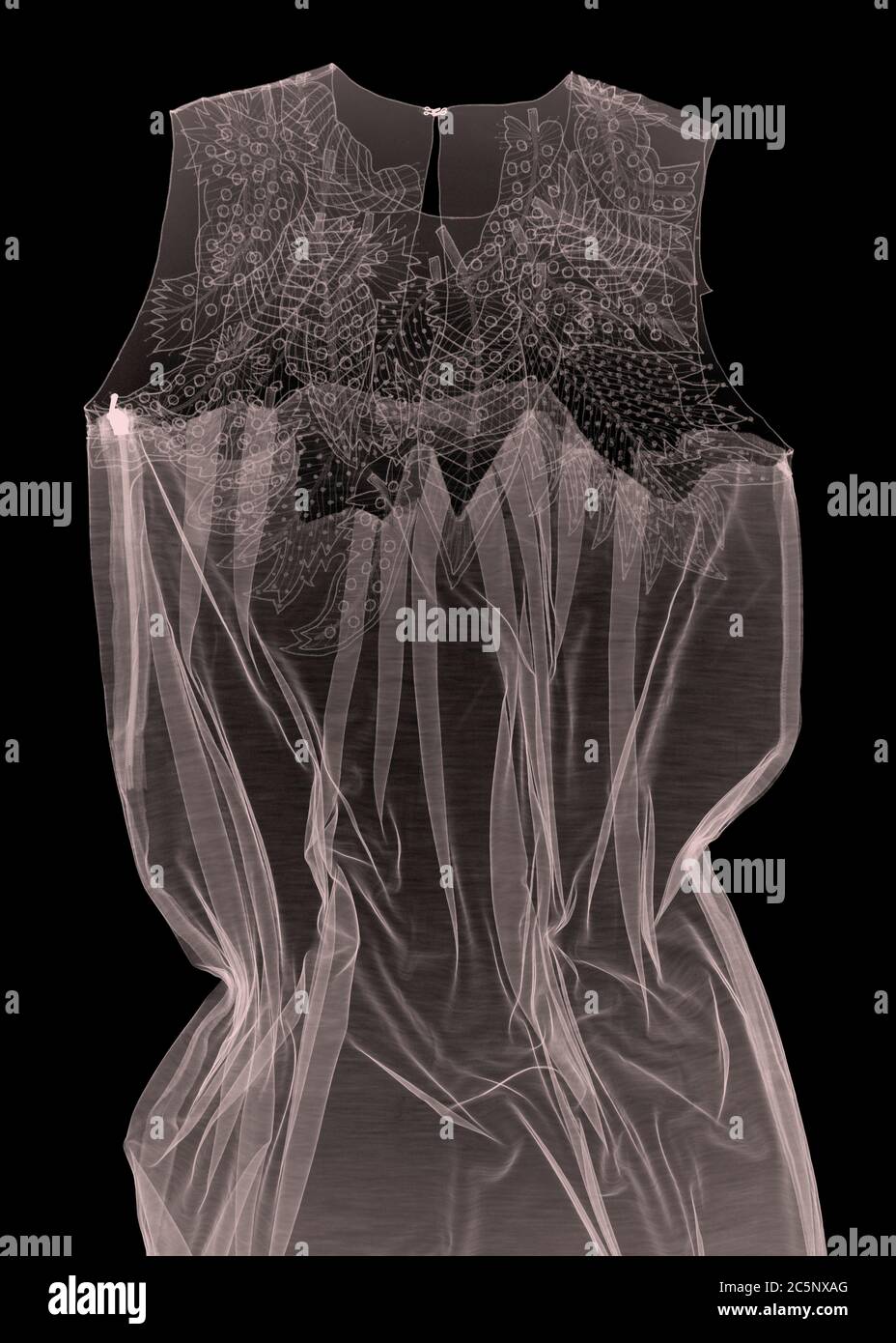 Dress, coloured X-ray. Stock Photo