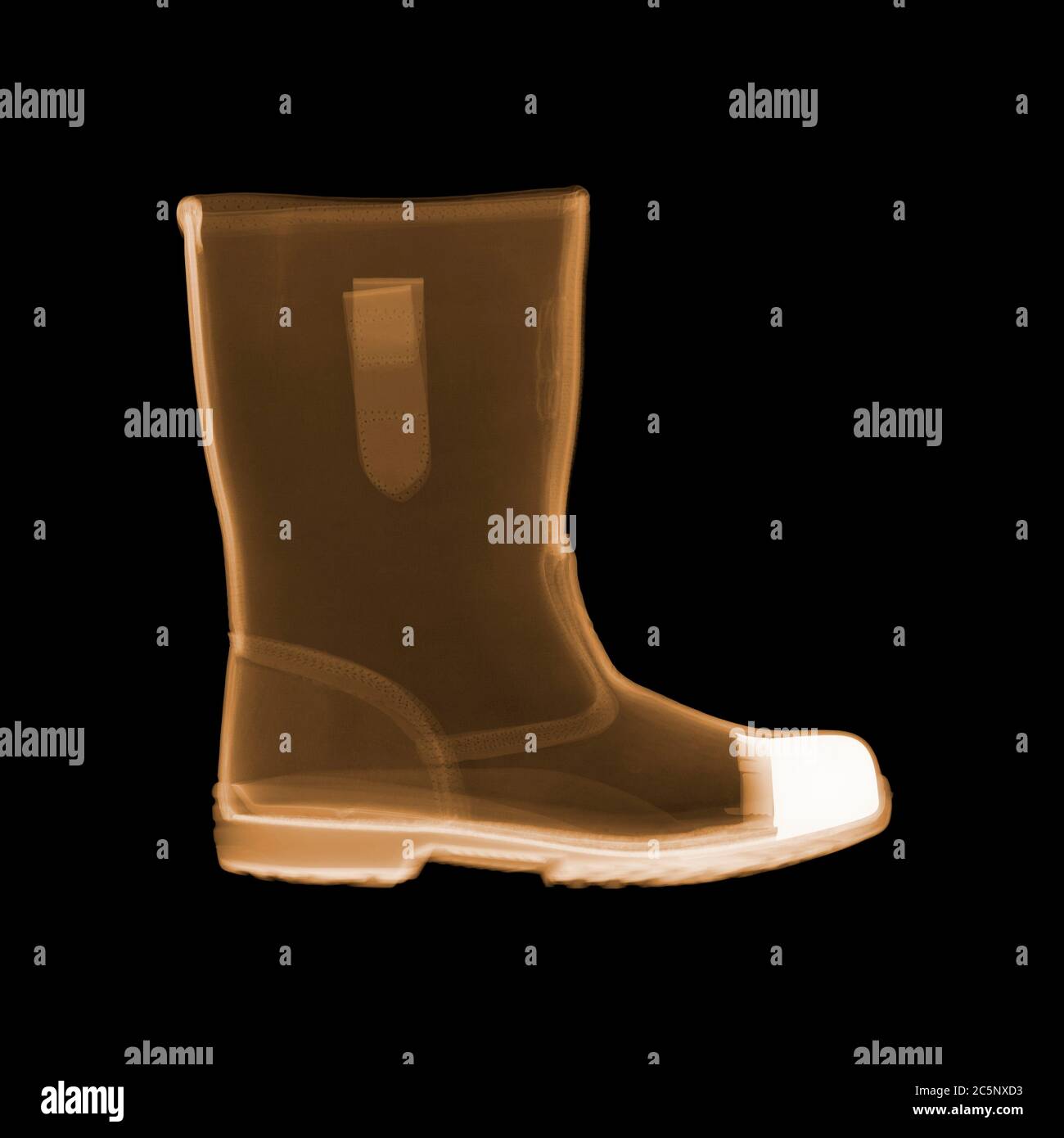 Boot, coloured X-ray. Stock Photo