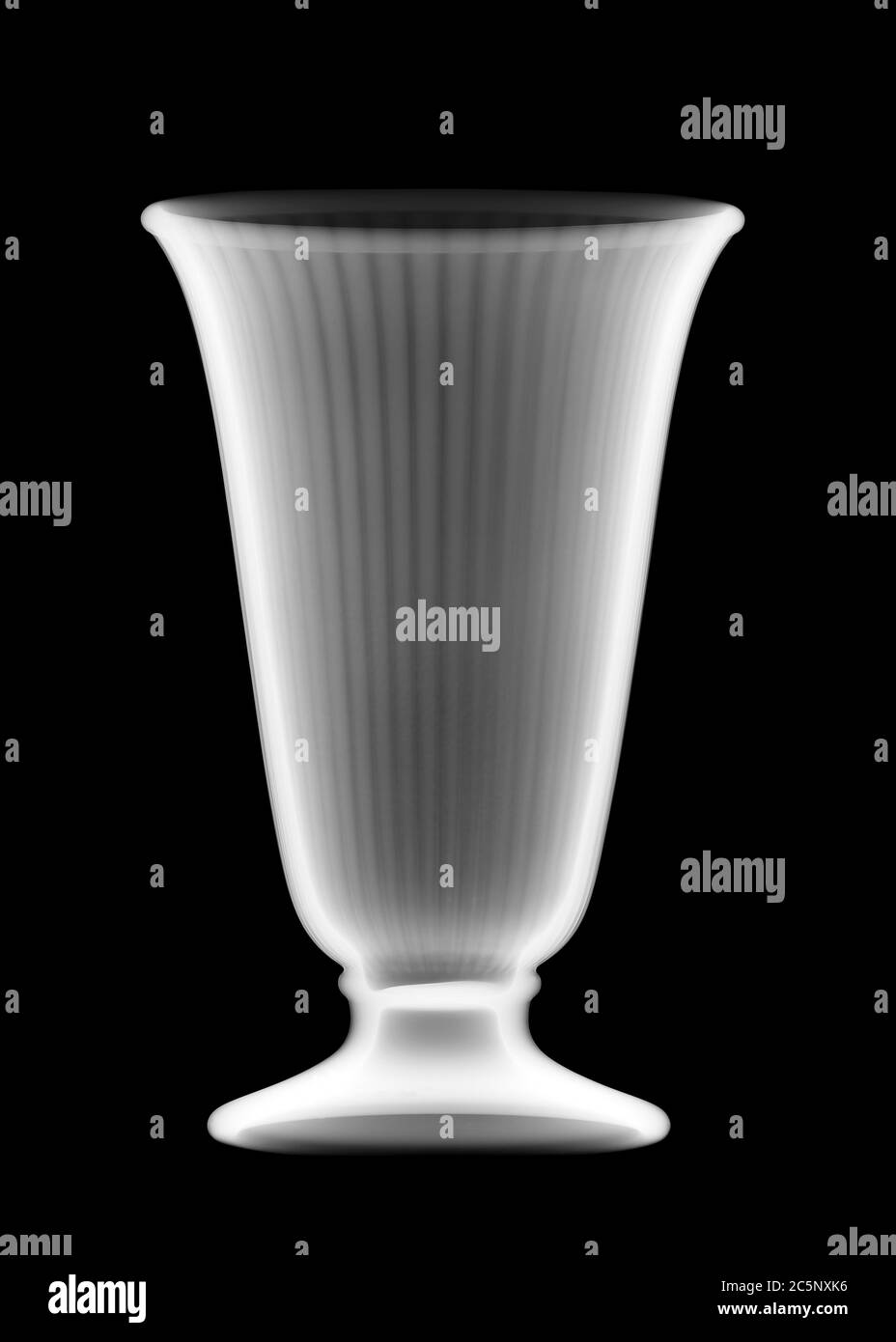 Ribbed vase, X-ray. Stock Photo