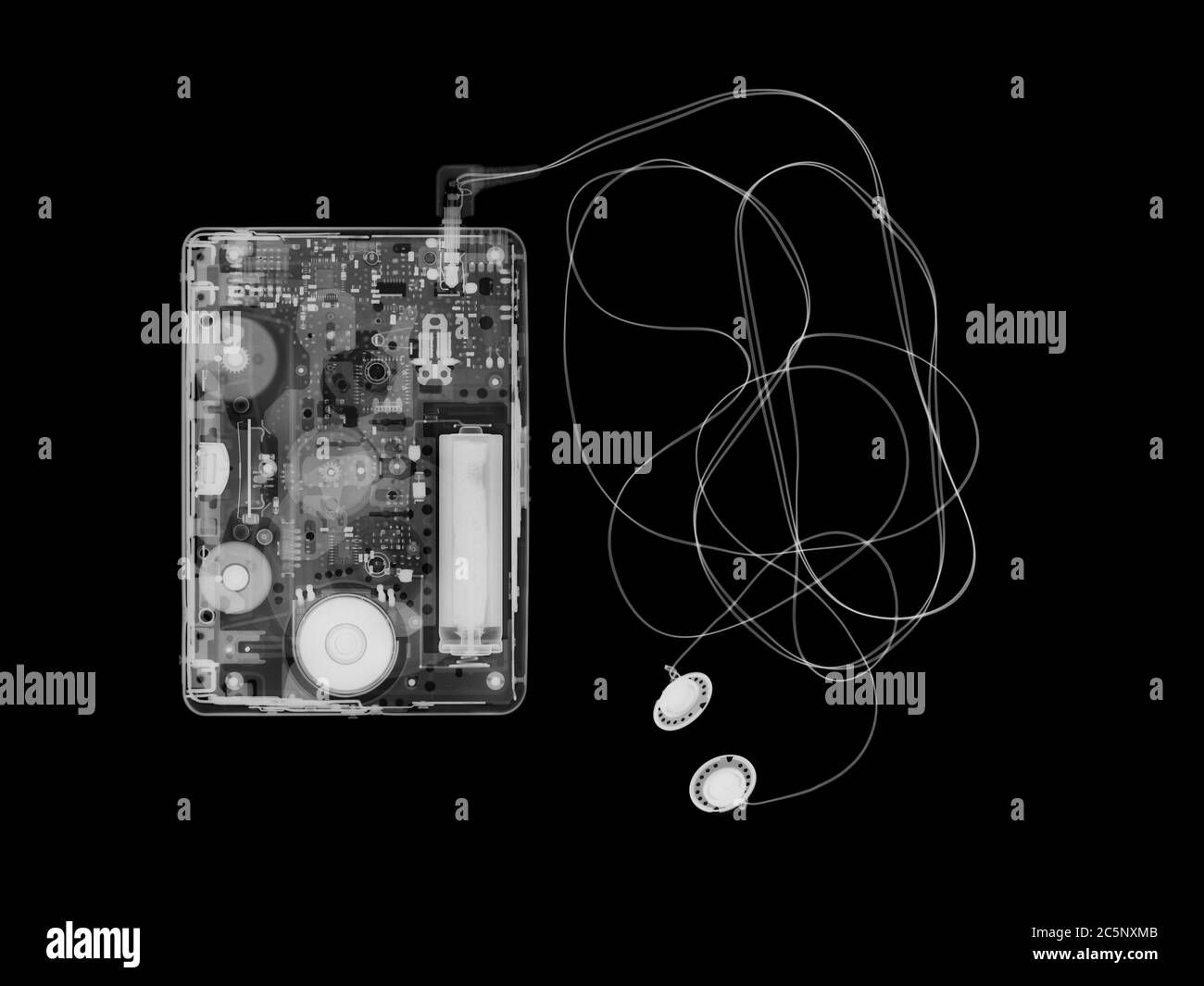 Cassette walkman, X-ray Stock Photo