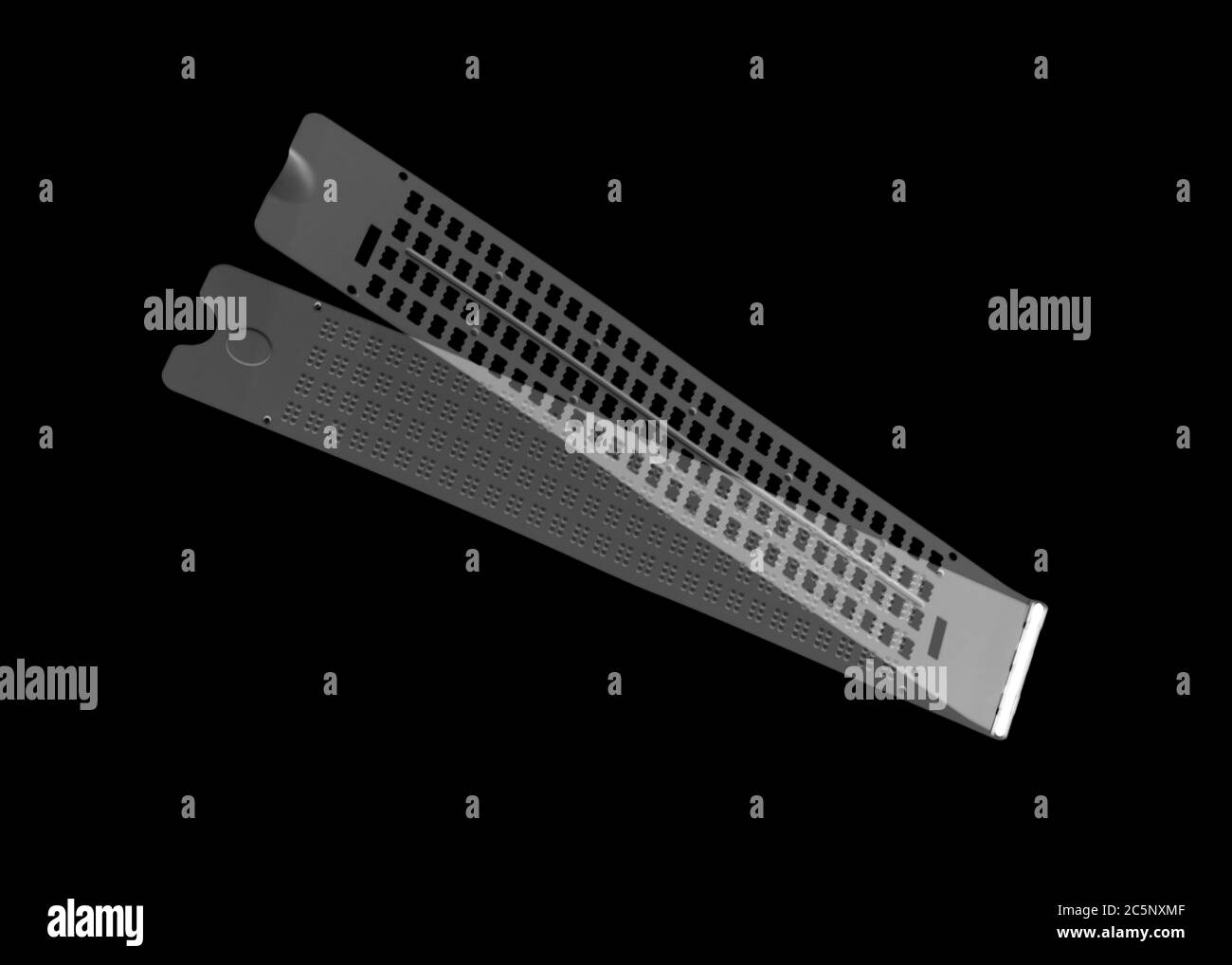 Braille type, X-ray Stock Photo