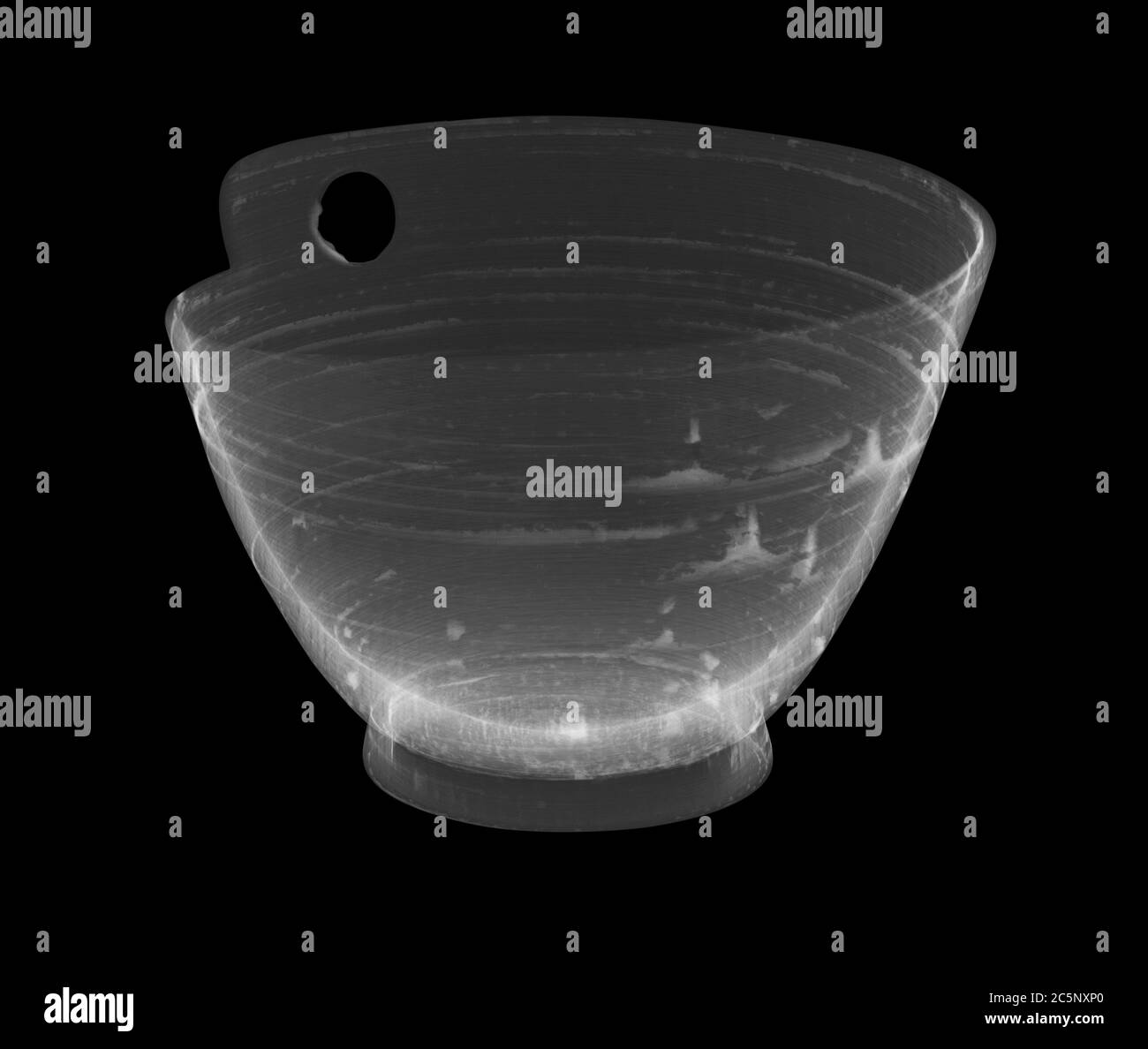 Bamboo food bowl, X-ray Stock Photo
