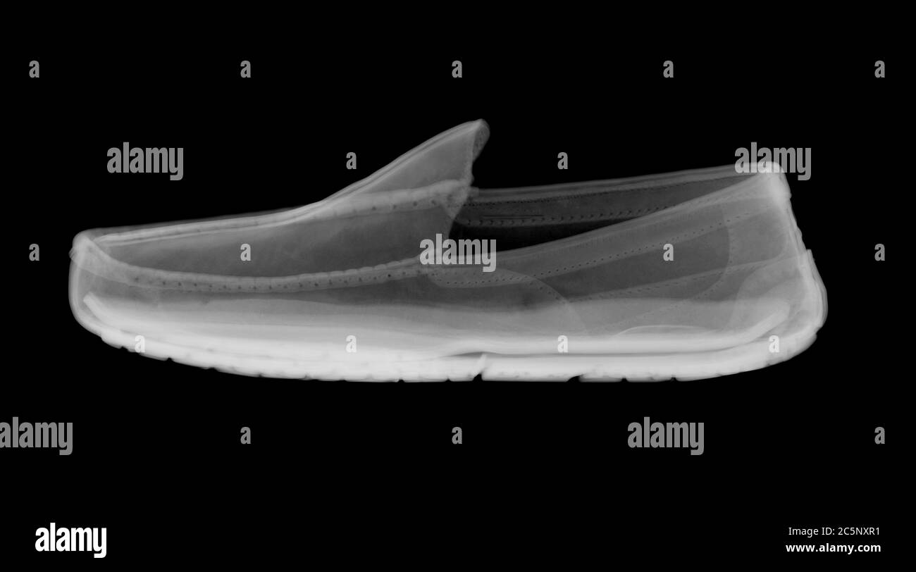 Gents loafer shoe, X-ray Stock Photo