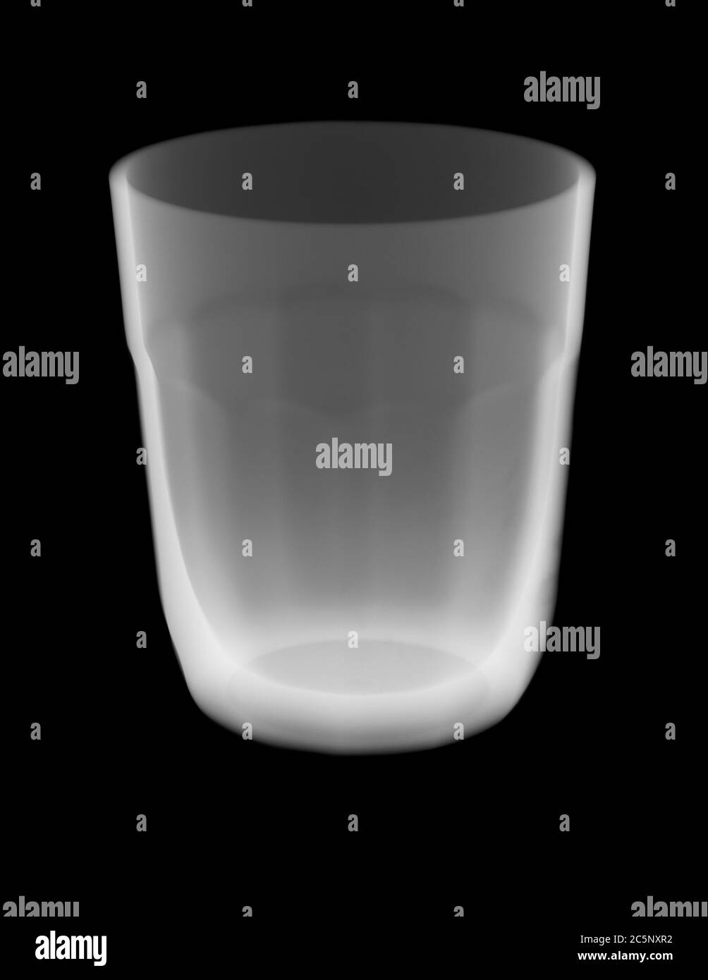 Glass tumbler, X-ray Stock Photo
