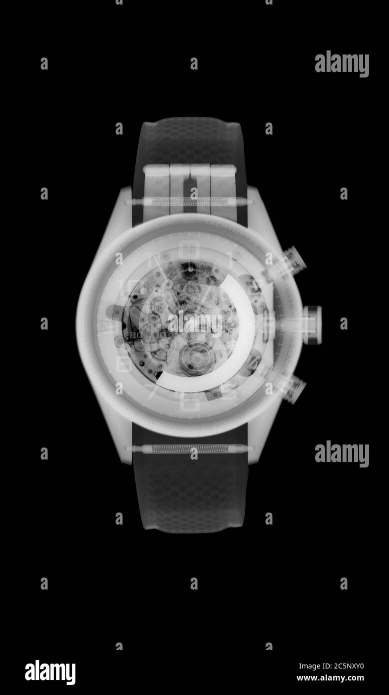 Designer watch, X-ray. Stock Photo