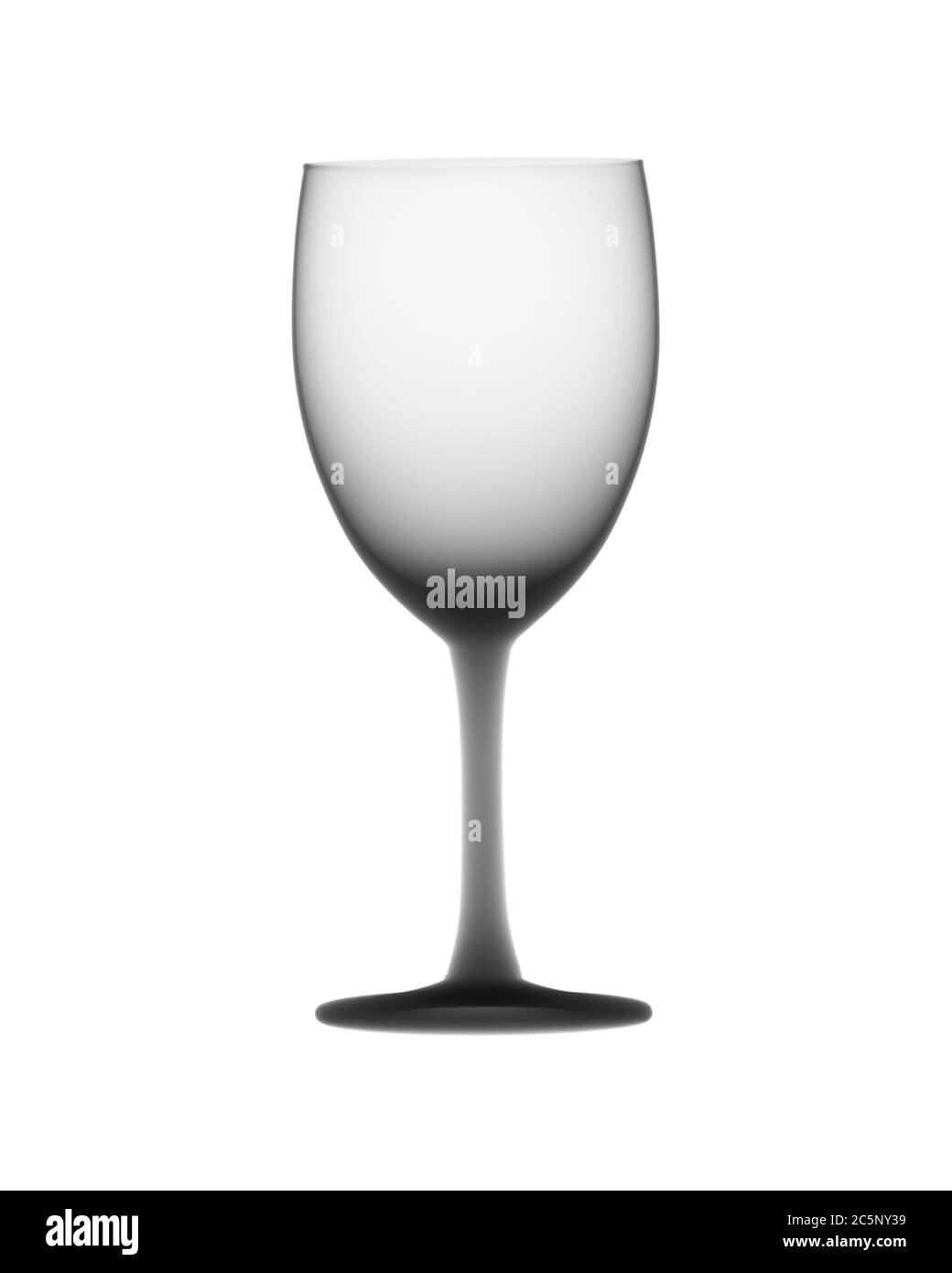Wine glass, X-ray. Stock Photo