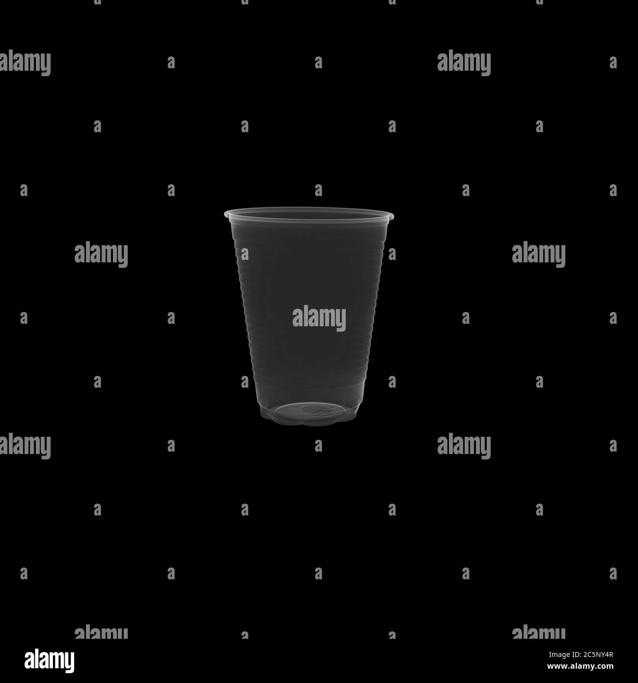 Plastic cup, X-ray. Stock Photo