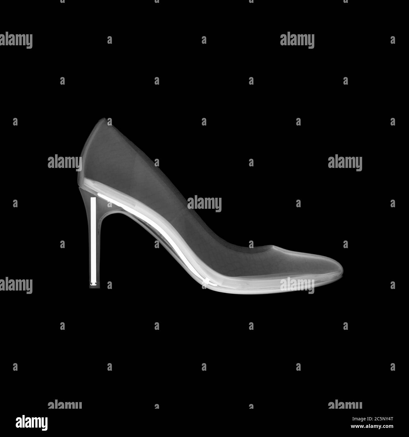 High heel shoe, X-ray. Stock Photo