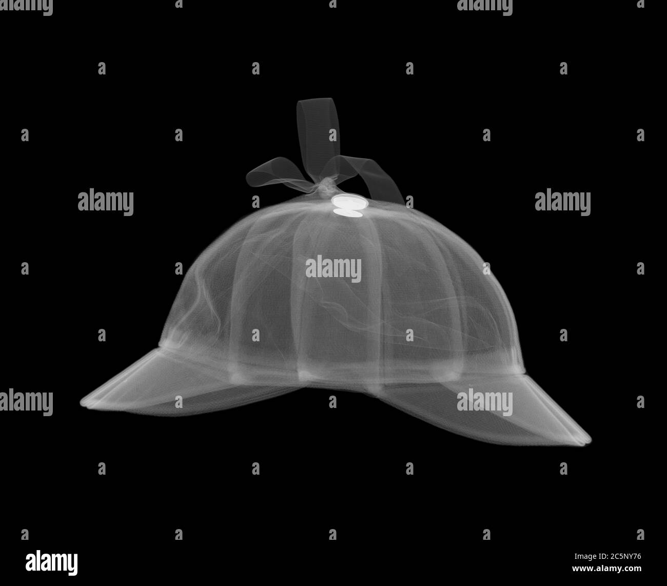 Deerstalker hat, X-ray. Stock Photo