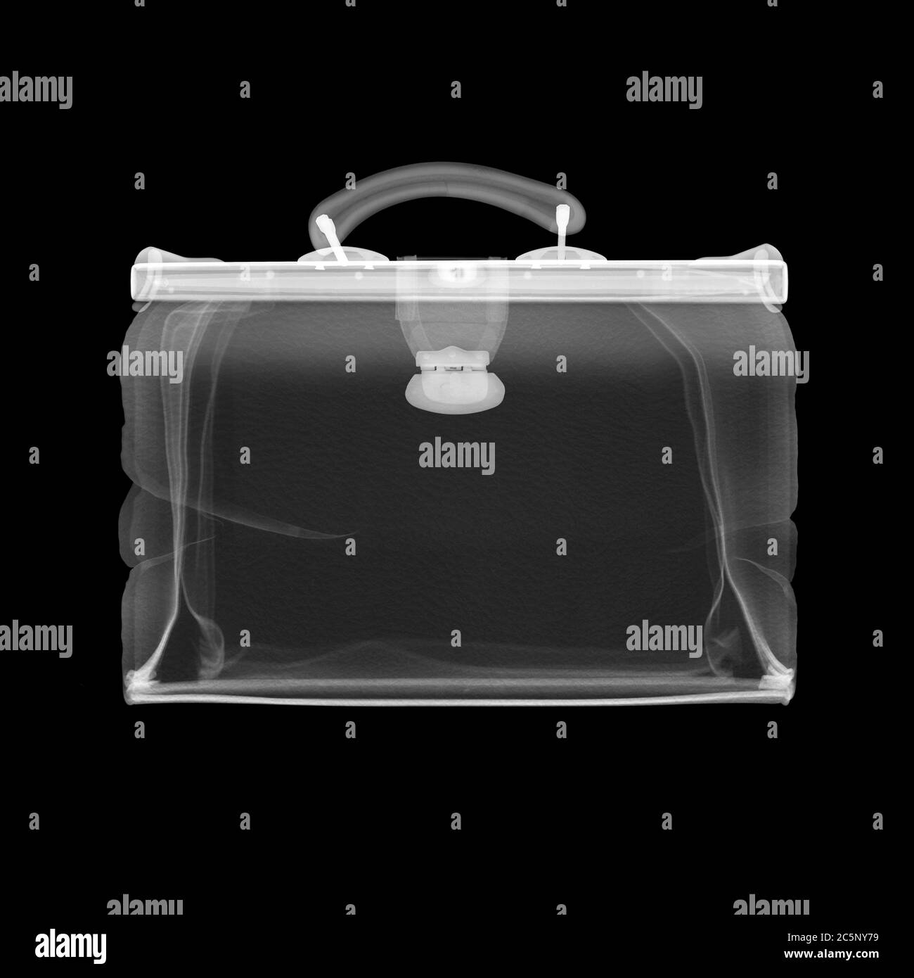 Gladstone bag, X-ray. Stock Photo