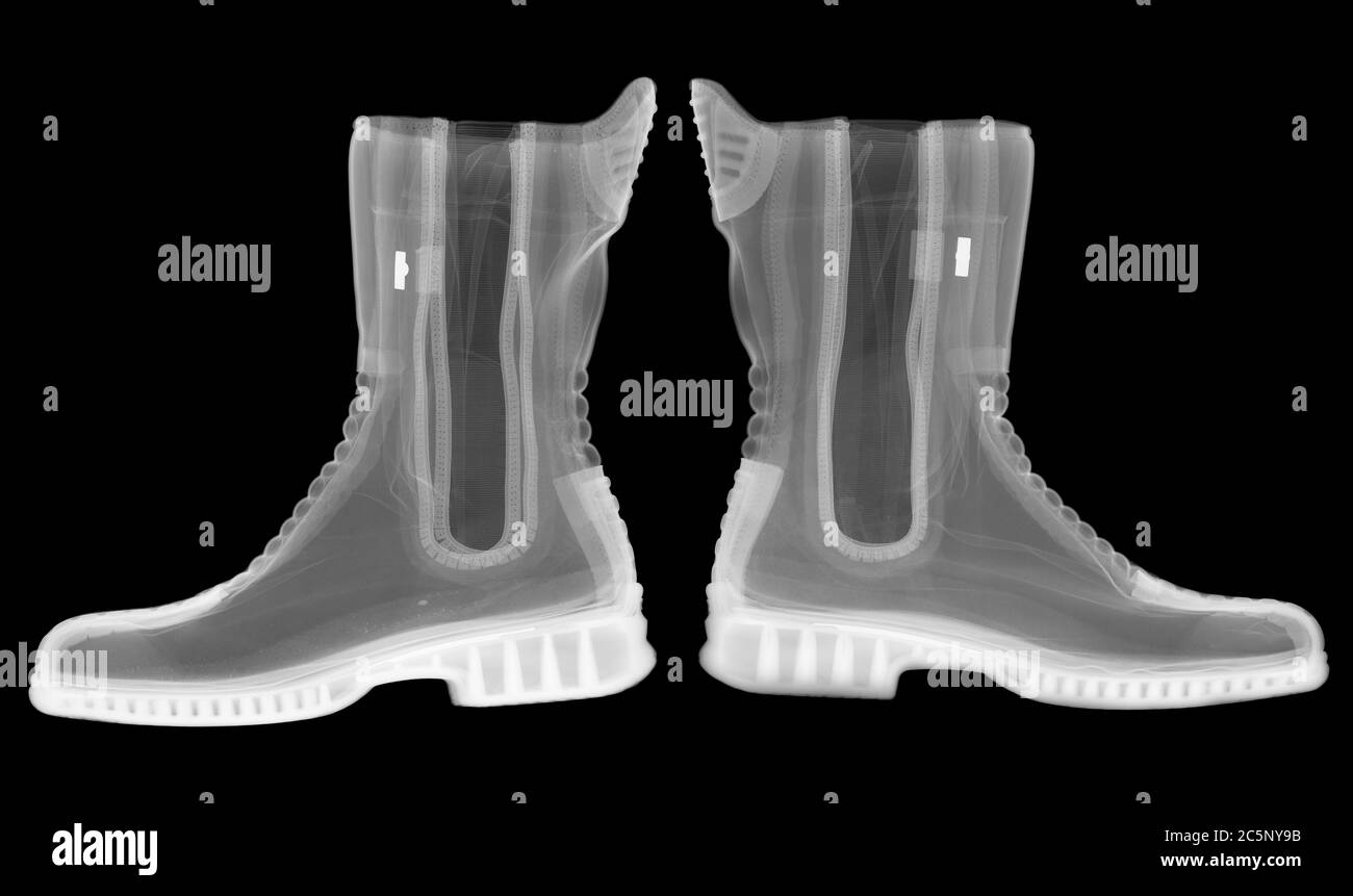 Motorcycle boots, X-ray Stock Photo - Alamy