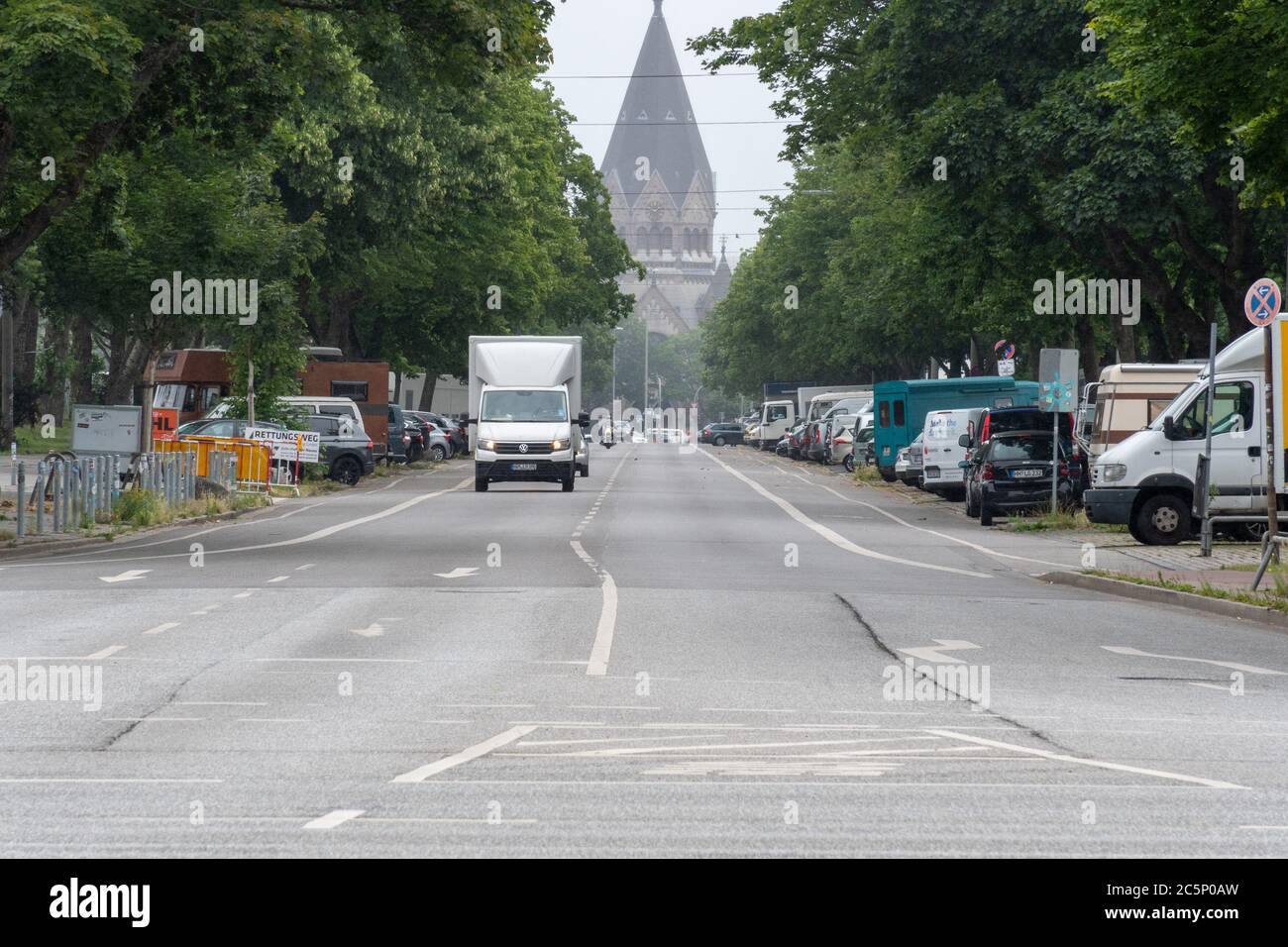 Biker, Demo, Korso, Hamburg, Reeperbahn, St. Pauli, Spielbudenplatz, 04.07.2020 Stock Photo