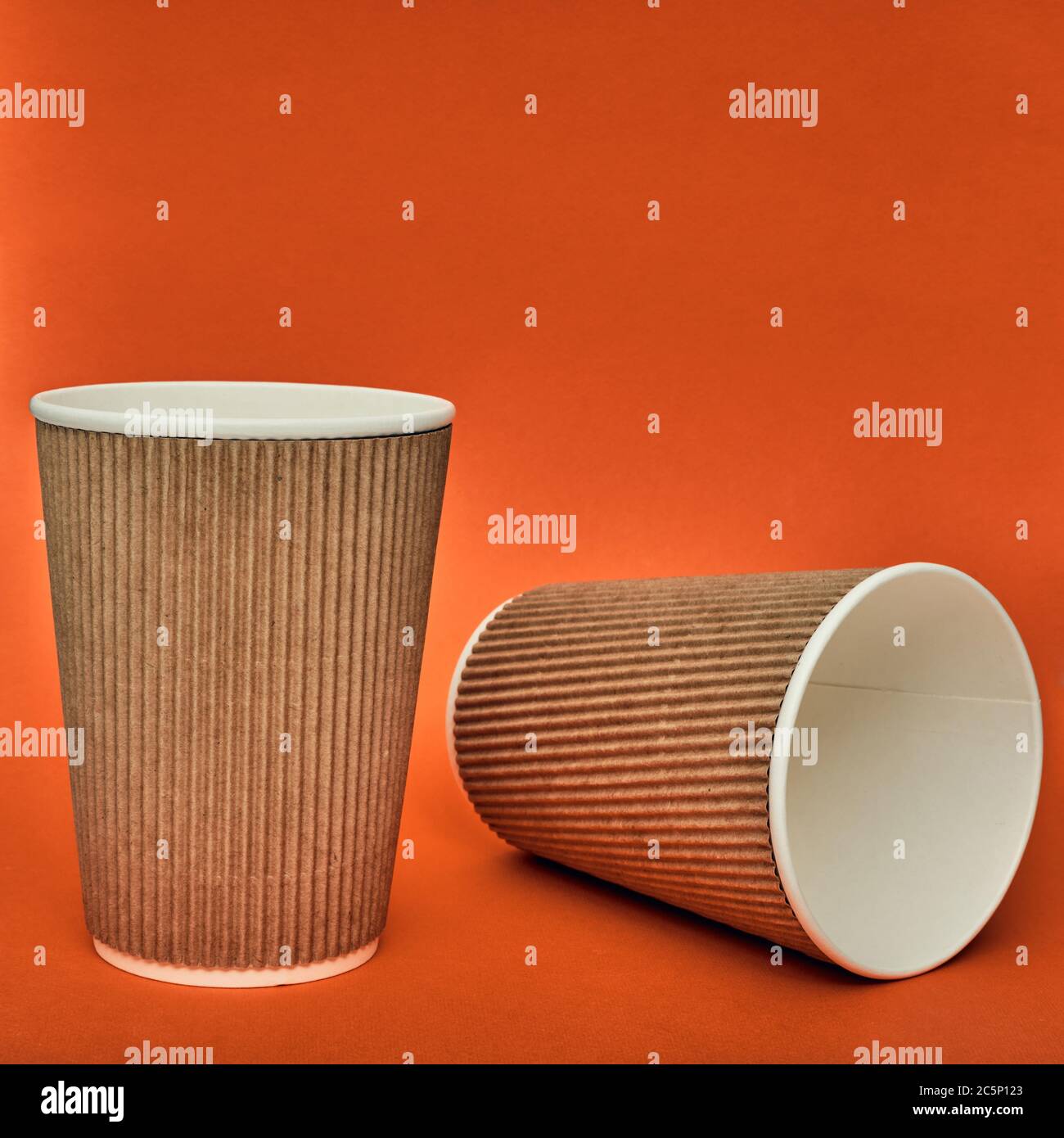 Paper cup. Recycling. Eco-friendly disposable tableware. Eco dishes ...