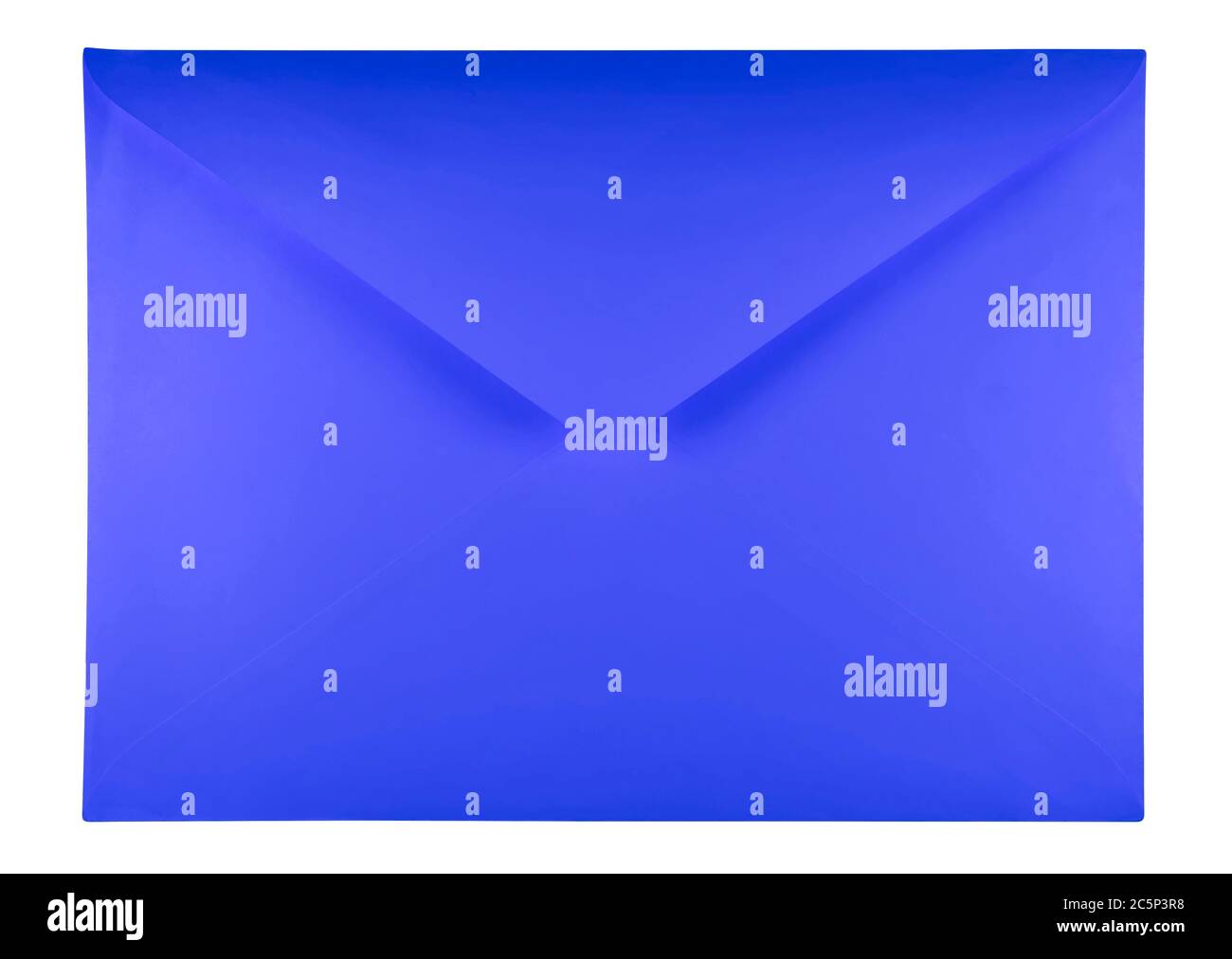 Blank blue envelope isolated on white background with clipping path ...