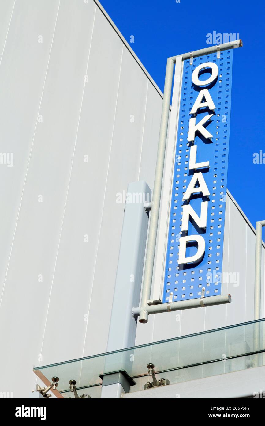 Sign in Downtown Oakland,California,USA Stock Photo Alamy
