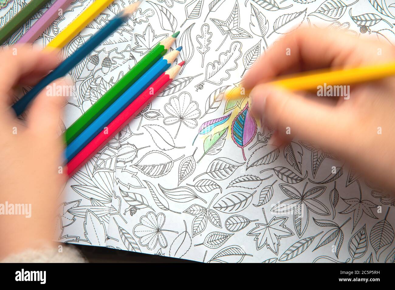 Colouring book and pencils hi-res stock photography and images - Alamy