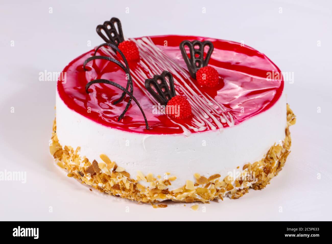 Sweet tasty cake with cream Stock Photo - Alamy