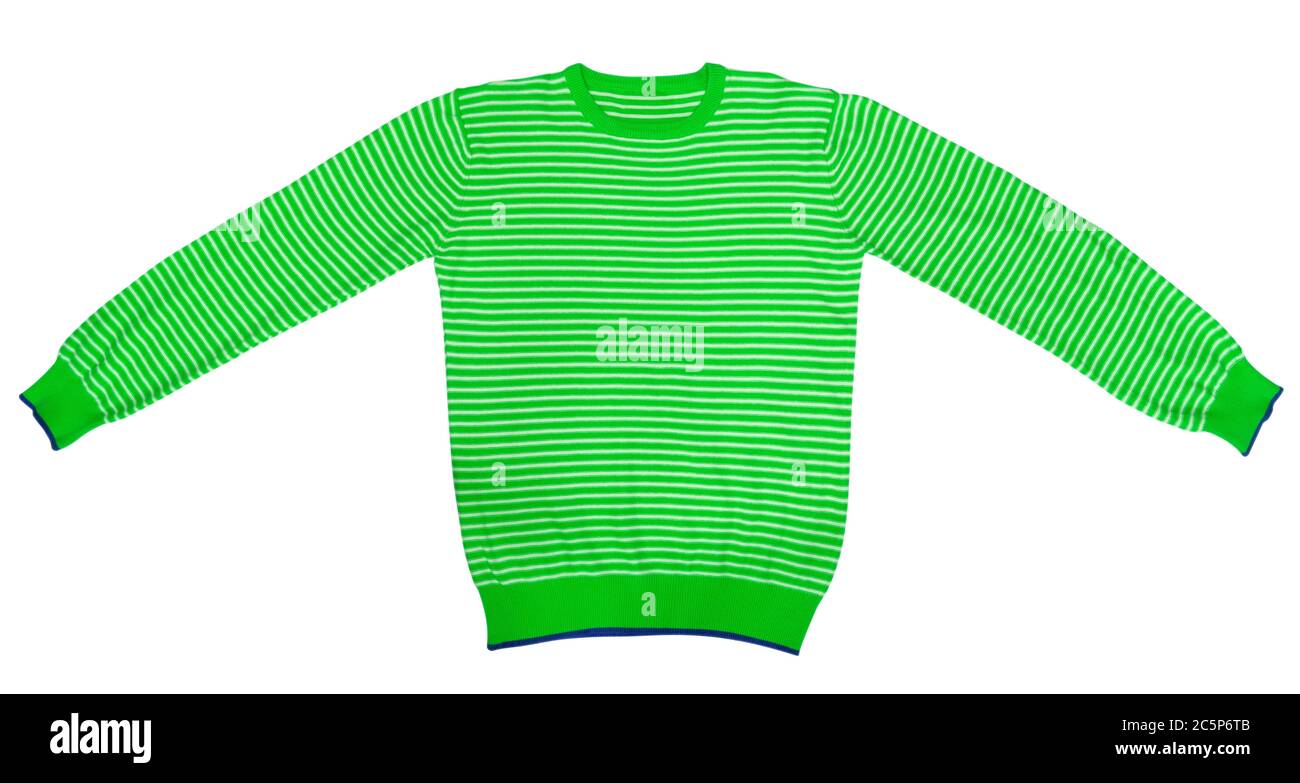 Green & White Striped T-Shirt