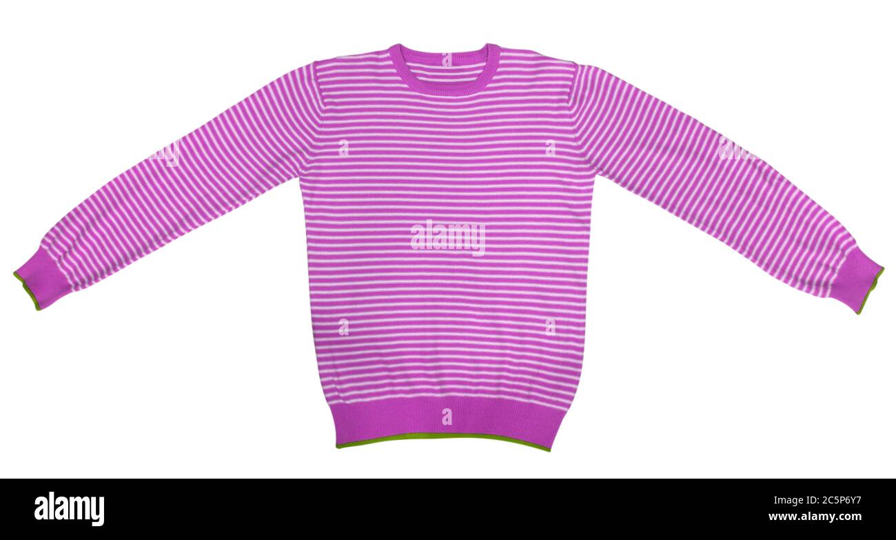 Purple and white striped long sleeve t 