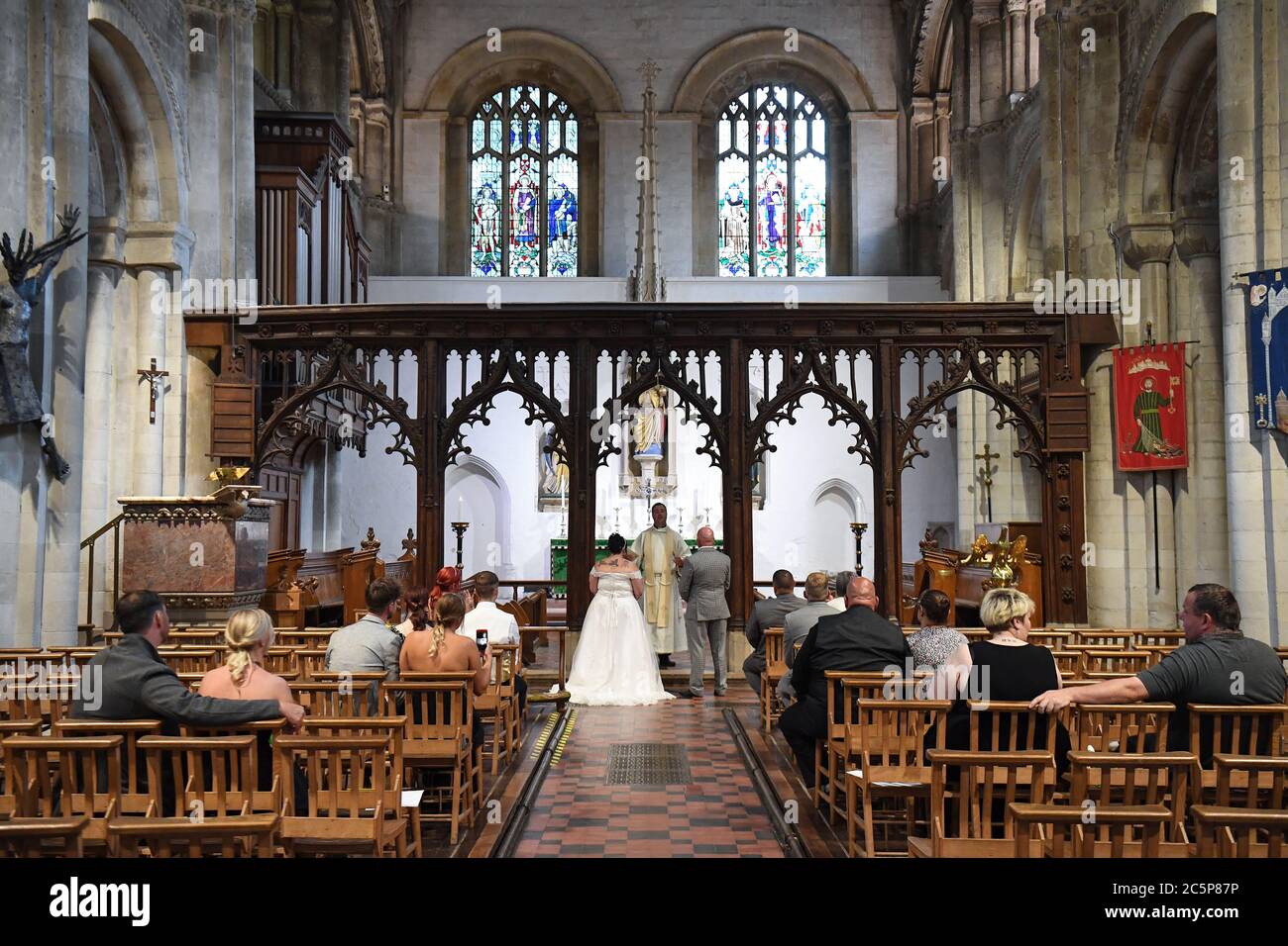 The wedding of TinaLynn Birch and Billy Bryant inside the Priory