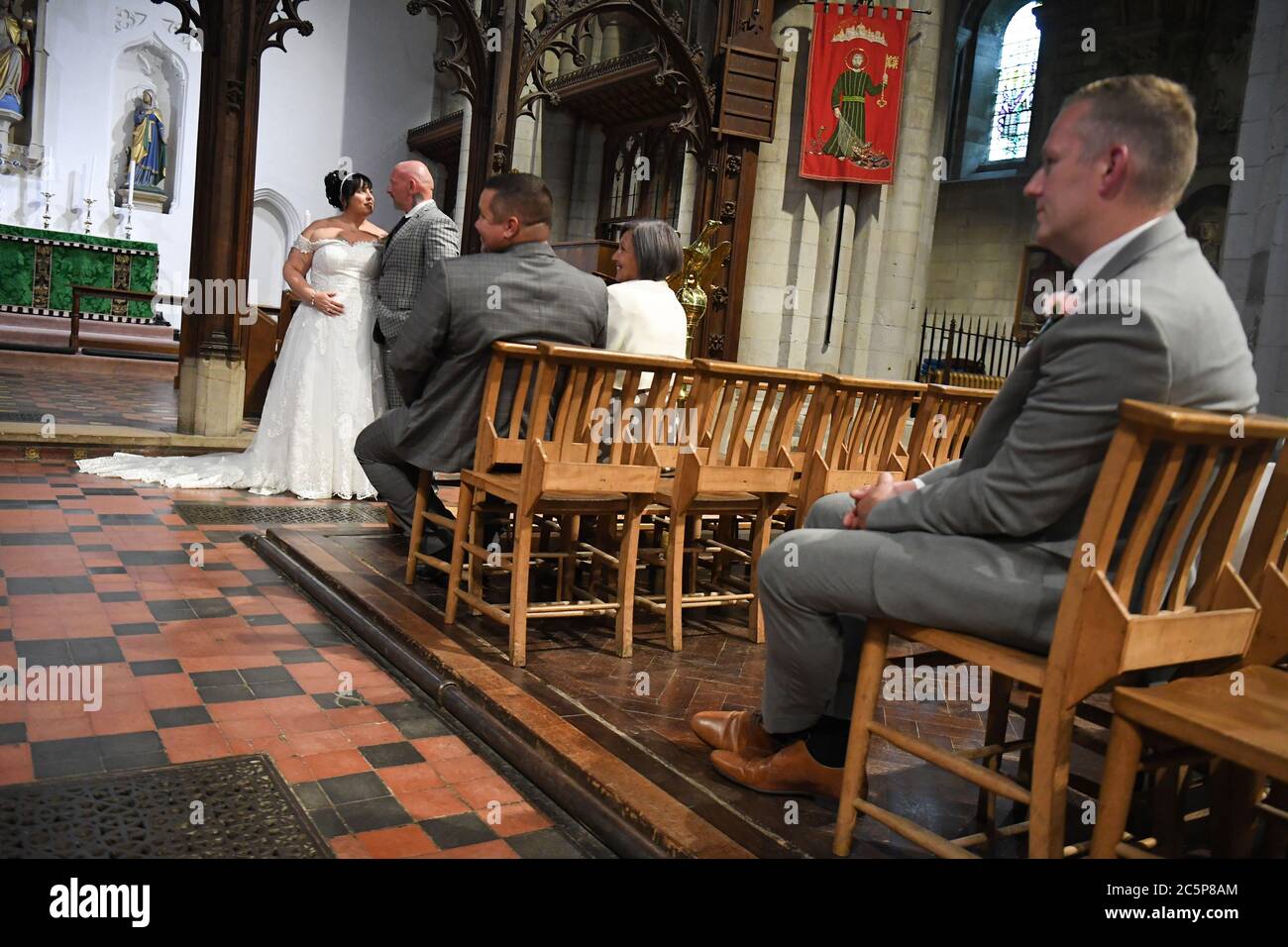The wedding of TinaLynn Birch and Billy Bryant inside the Priory
