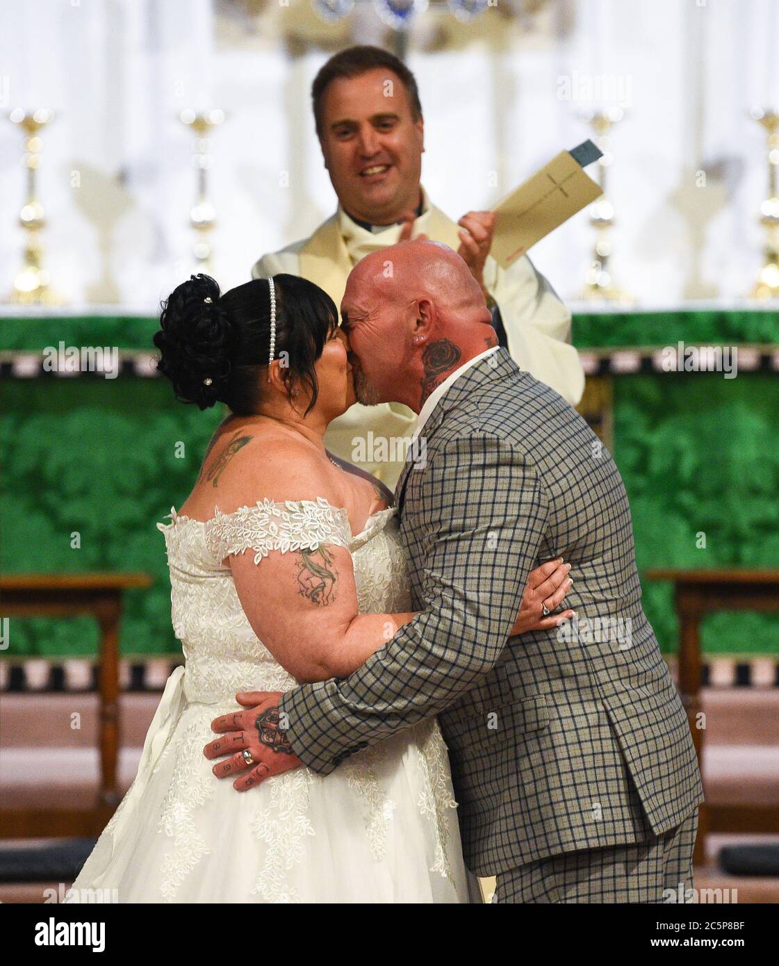 The wedding of TinaLynn Birch and Billy Bryant inside the Priory