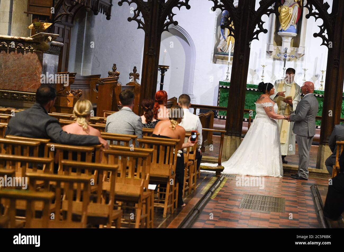 The wedding of TinaLynn Birch and Billy Bryant inside the Priory