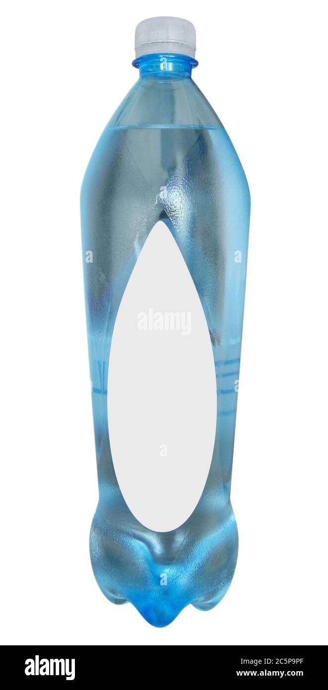 Plastic bottle of water isolated on a white background with Clipping ...